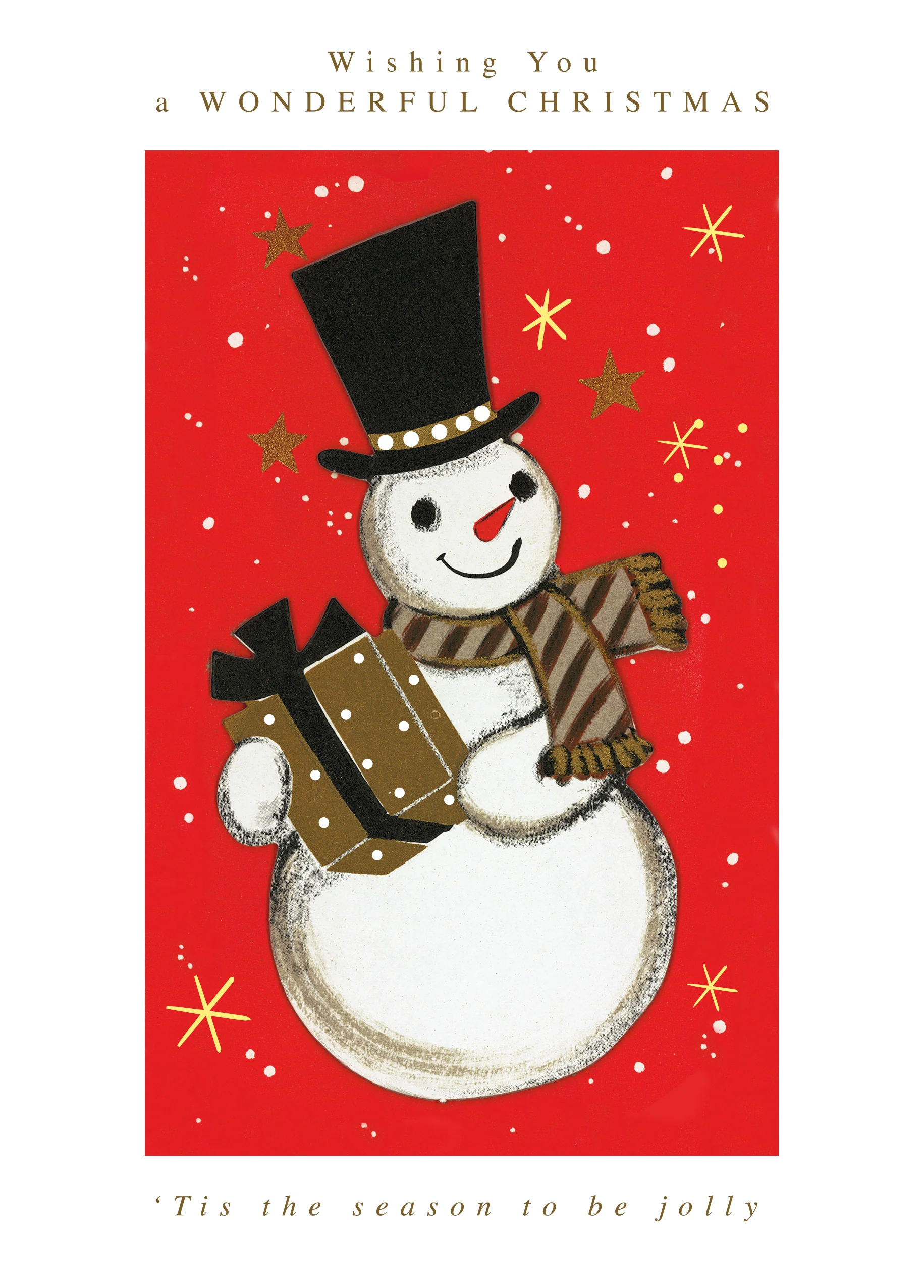 Personalised Snowman Christmas Hallmark Heritage Card