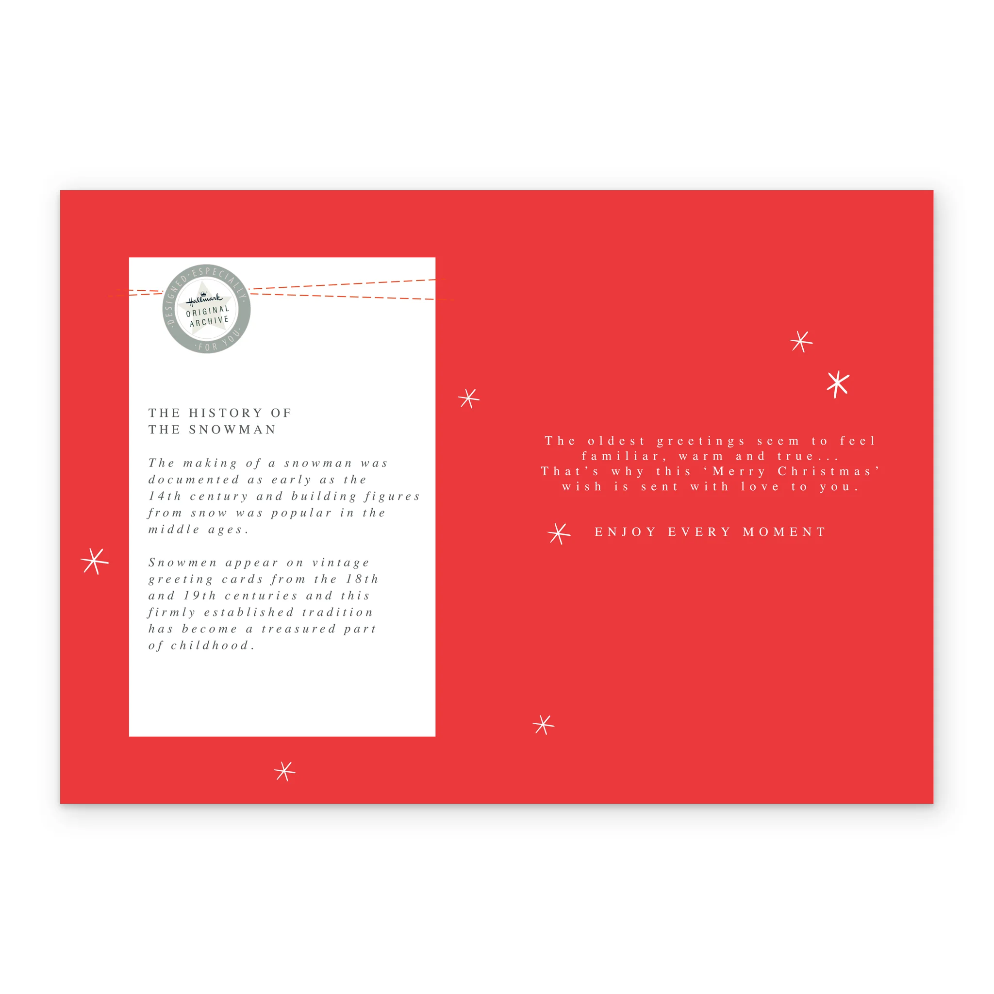 Personalised Snowman Christmas Hallmark Heritage Card - Image 3