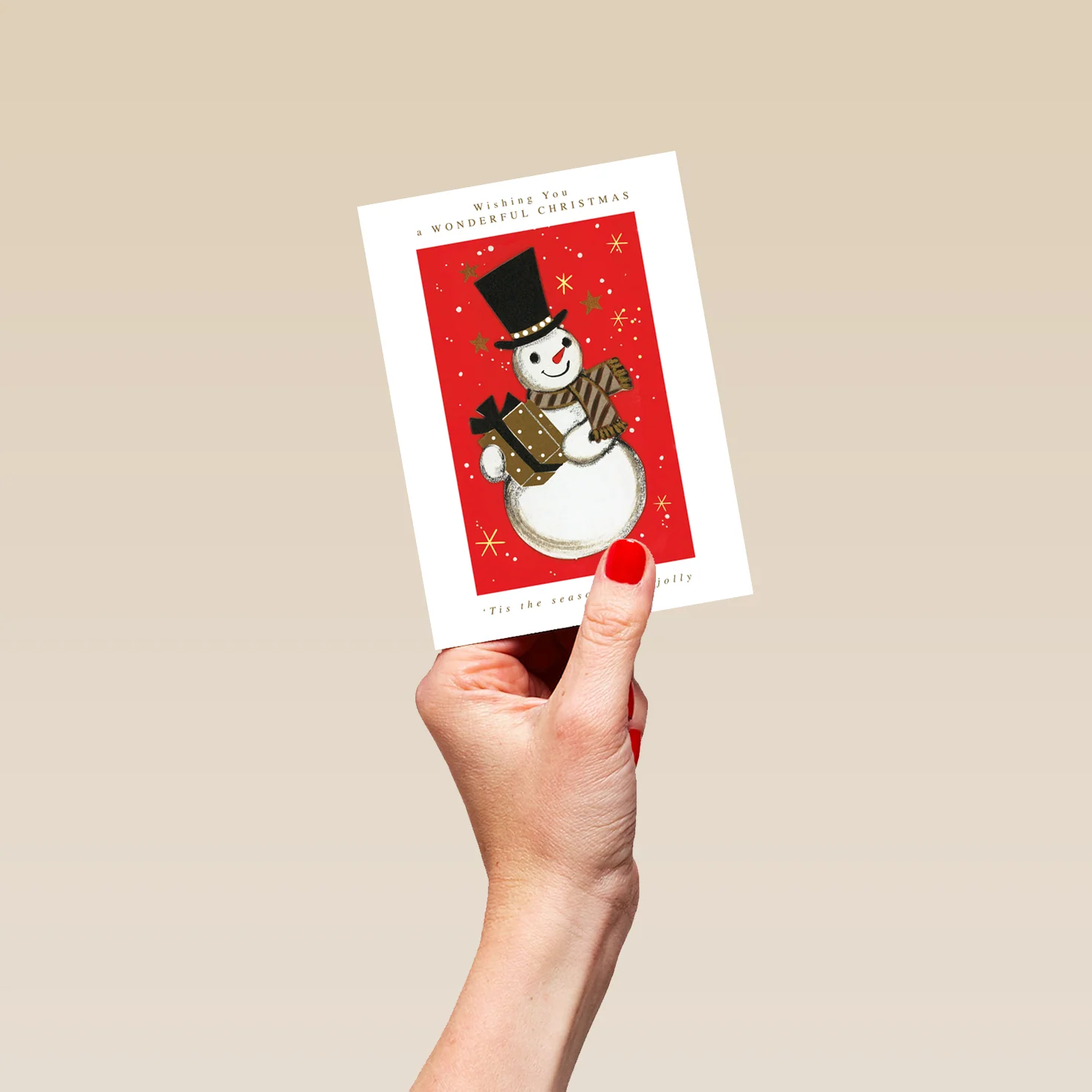 Personalised Snowman Christmas Hallmark Heritage Card - Image 4