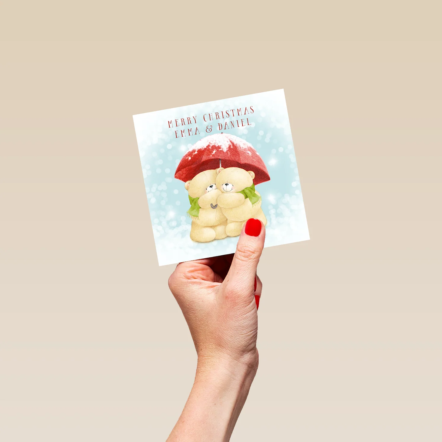 Personalised Snowy To Both Of You Forever Friends Christmas Card - Image 4