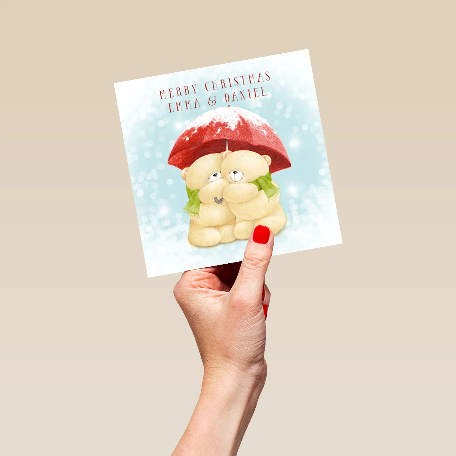 Personalised Snowy To Both Of You Forever Friends Christmas Card - Image 5
