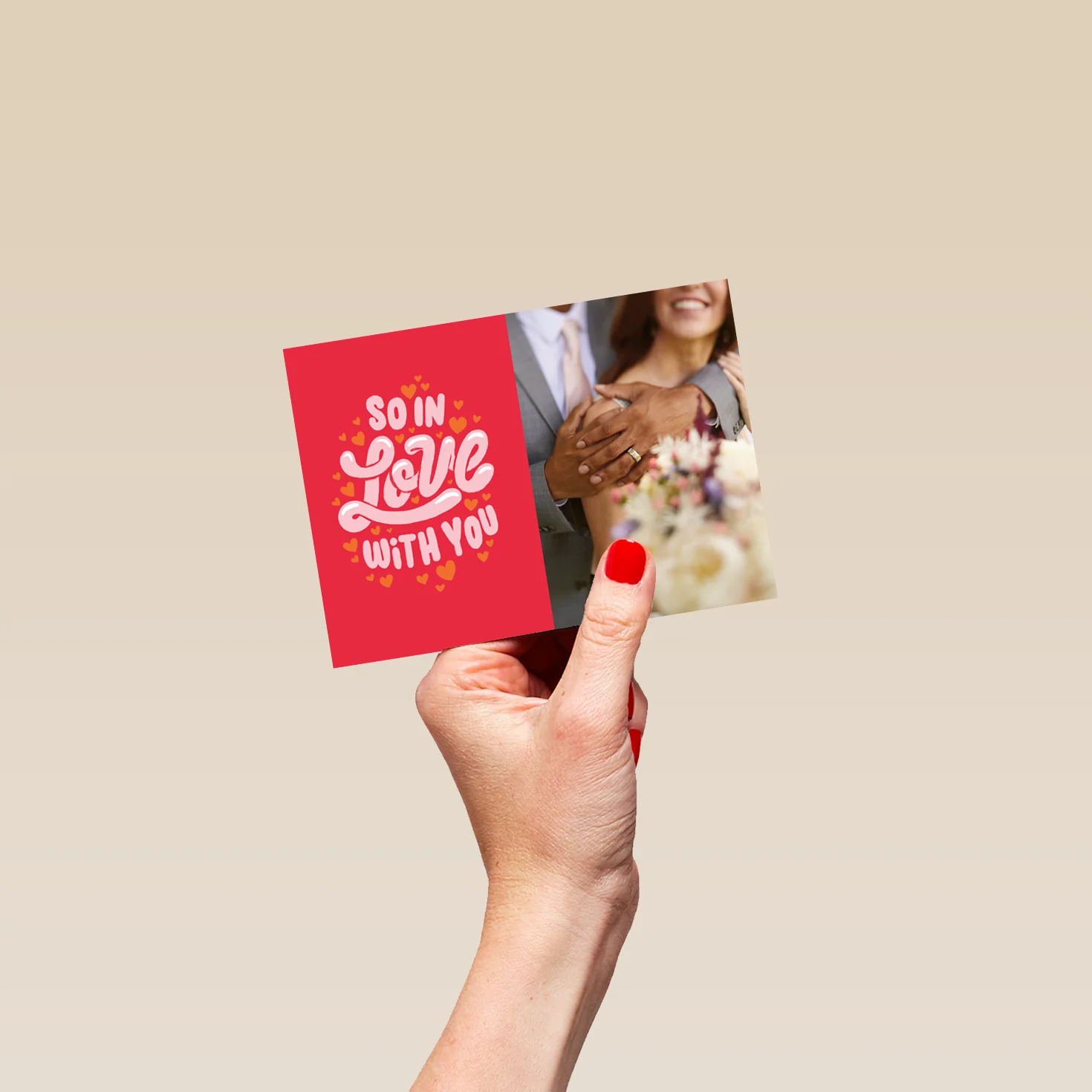 Personalised 'So In Love With You' Photo Upload Valentine's Day Card - Image 4