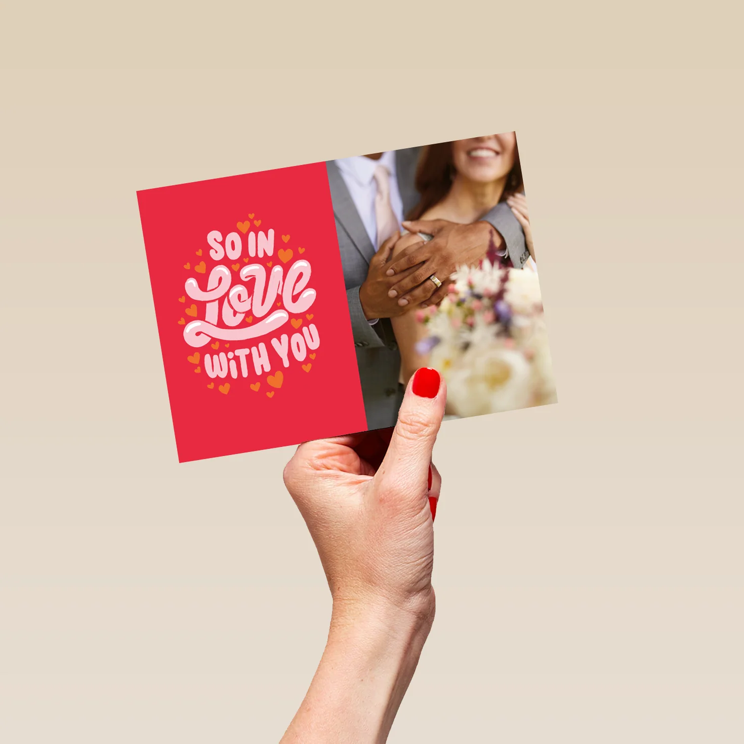 Personalised 'So In Love With You' Photo Upload Valentine's Day Card - Image 5