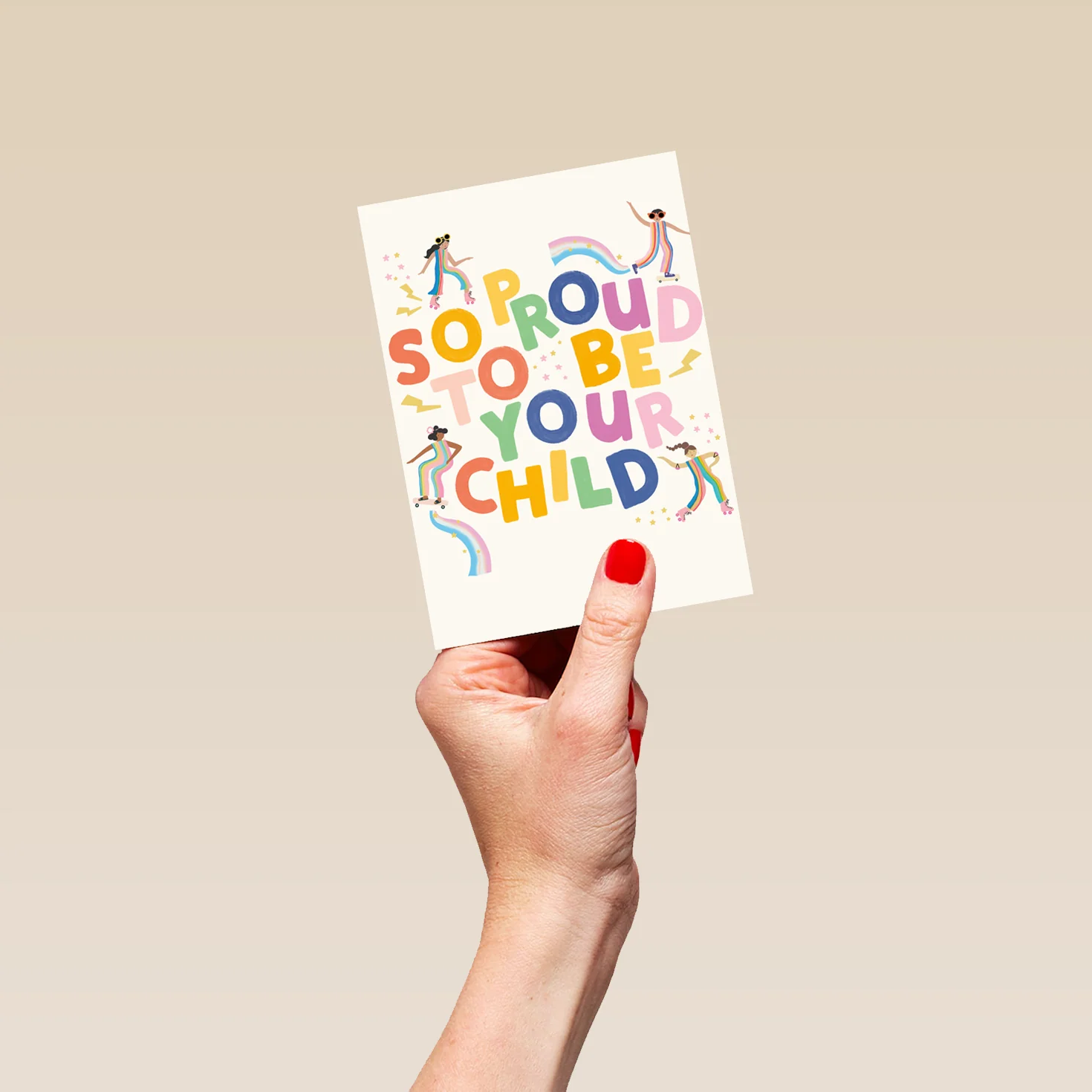 Personalised So Proud to Be Your Child Rainbow Mother's Day Card - Image 4