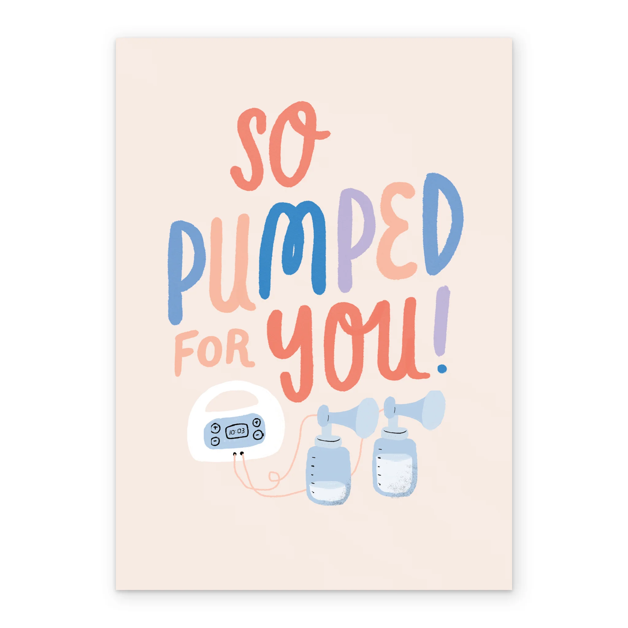 Personalised 'So Pumped For You!' New Baby Card - Image 2