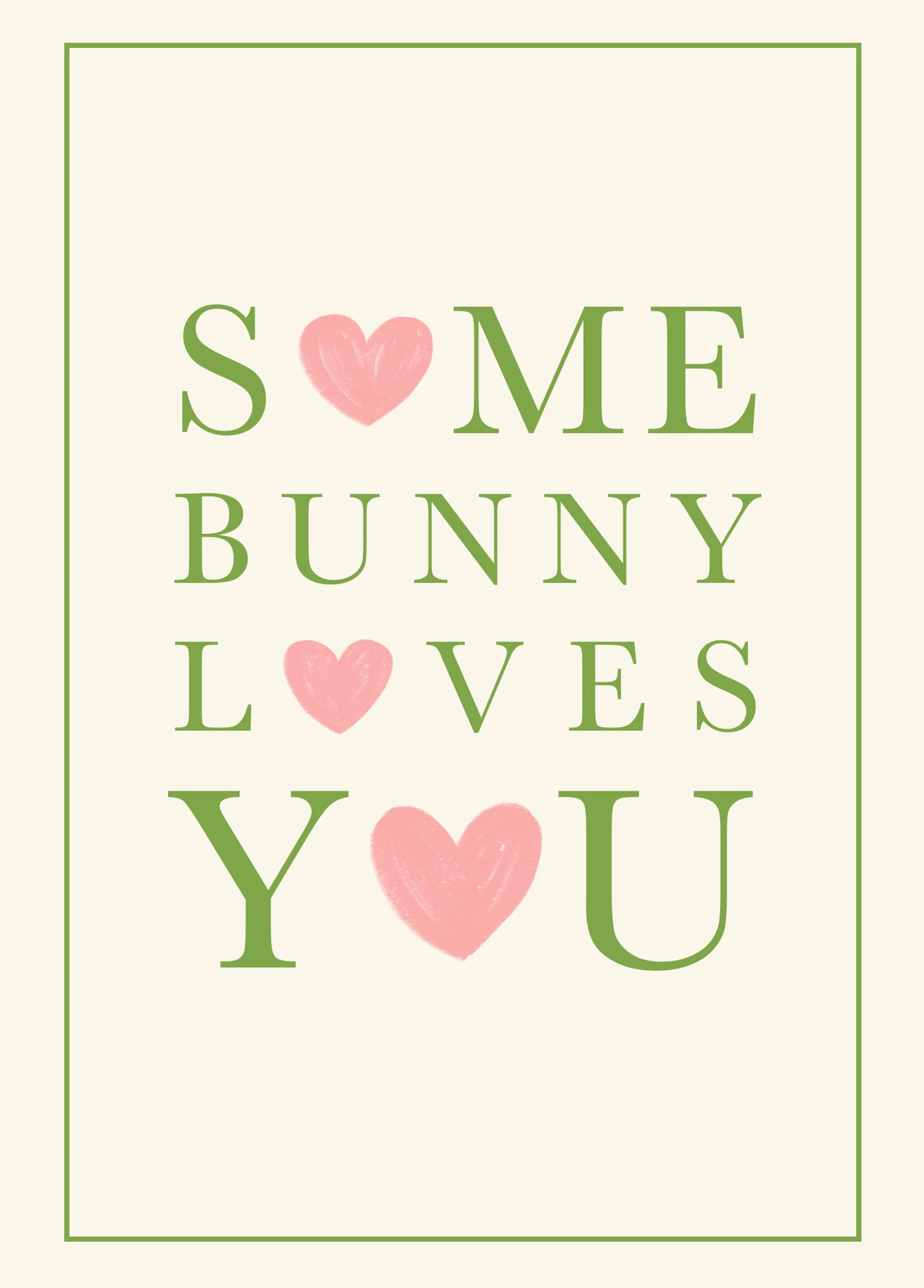 Personalised 'Some Bunny Loves You' Easter Card