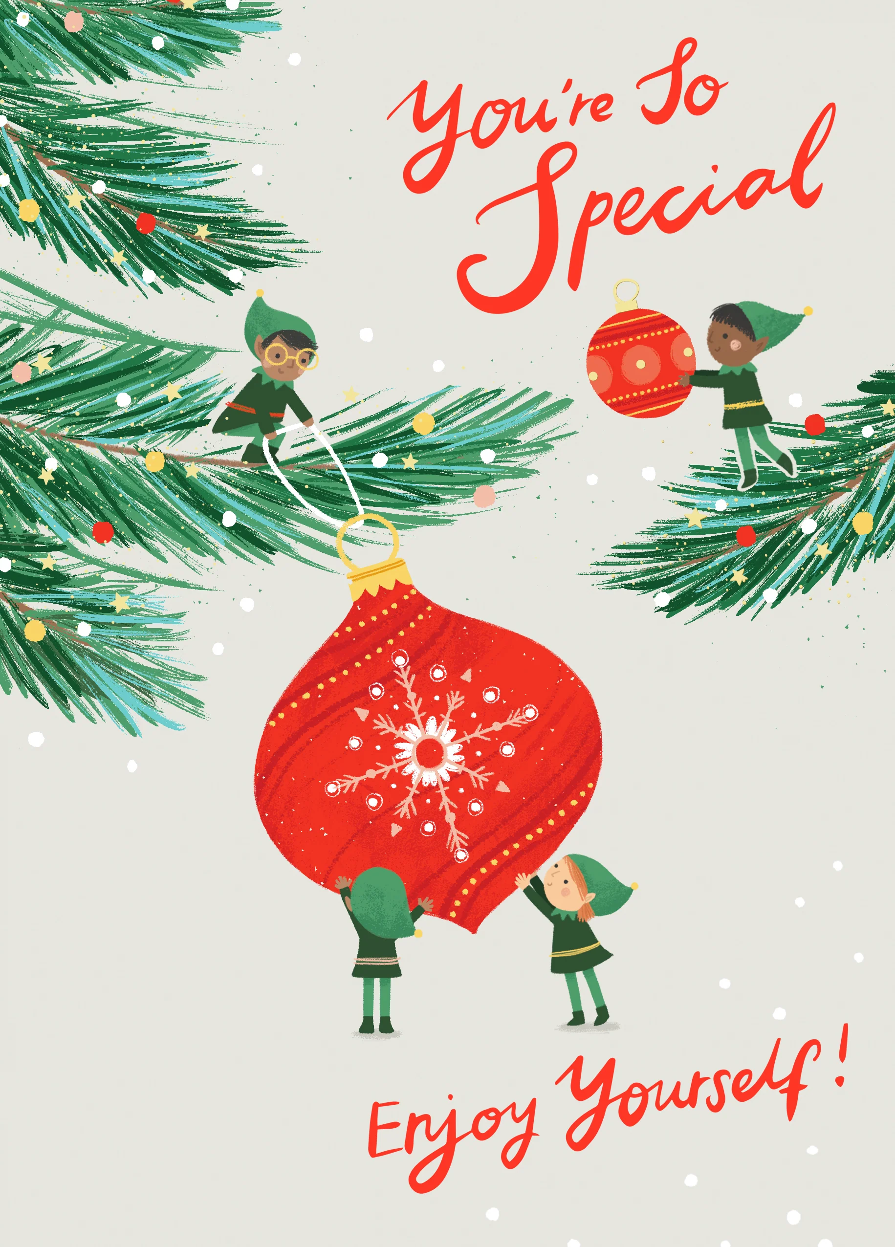 Personalised Someone Special Elves Christmas Card