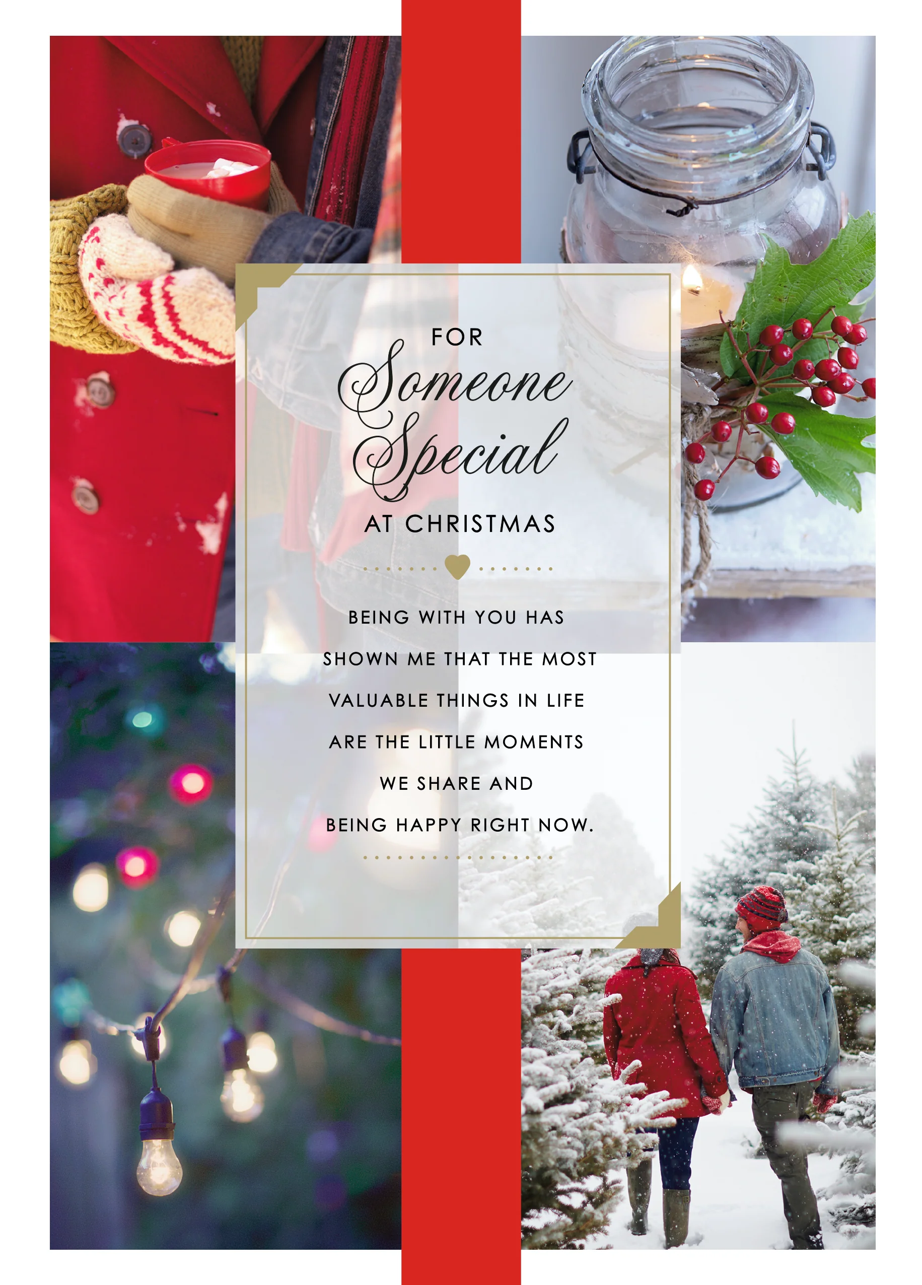 Personalised Someone Special Ribbon Poem Christmas Card