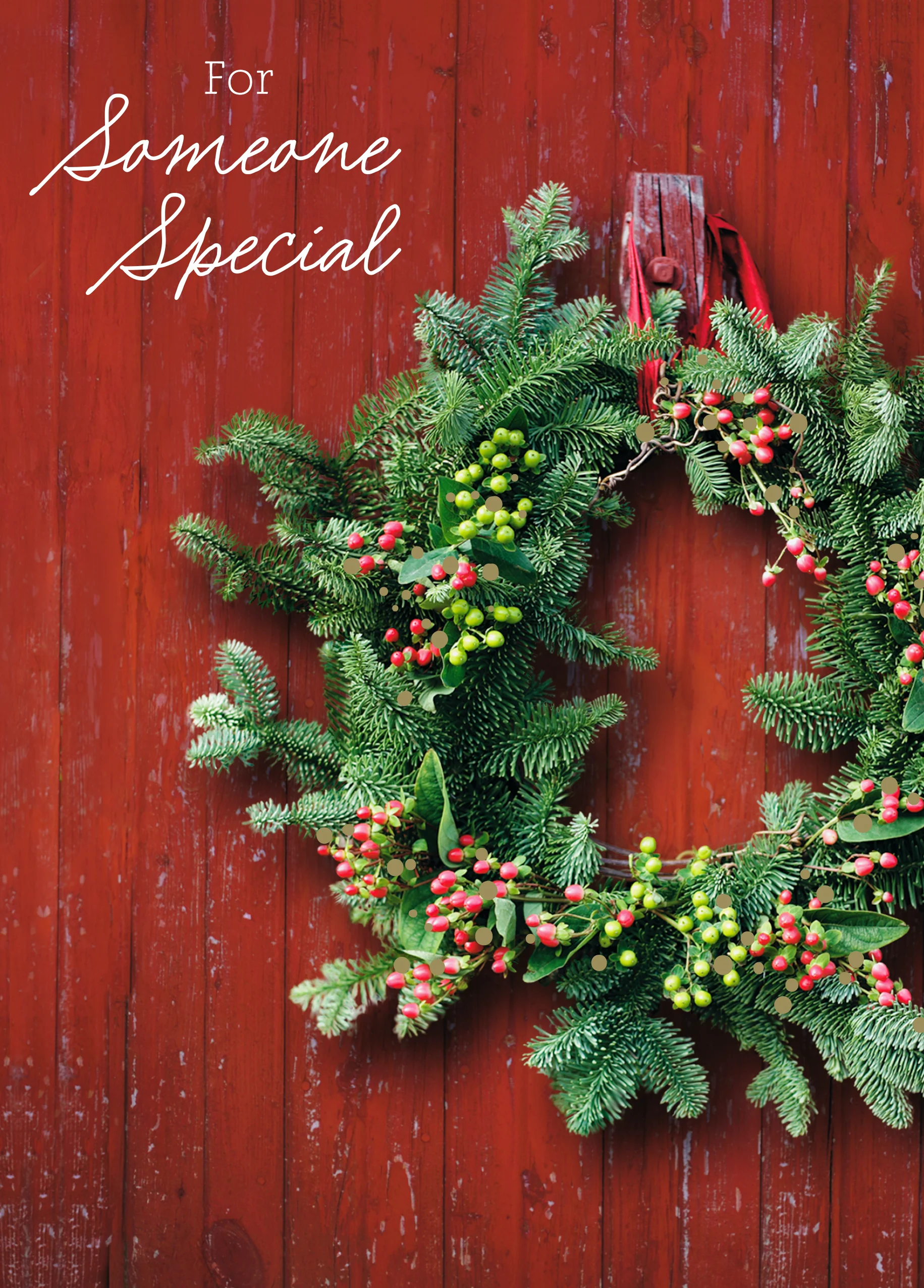 Personalised Someone Special Wreath Christmas Card