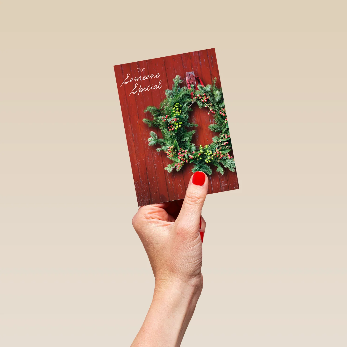 Personalised Someone Special Wreath Christmas Card - Image 4