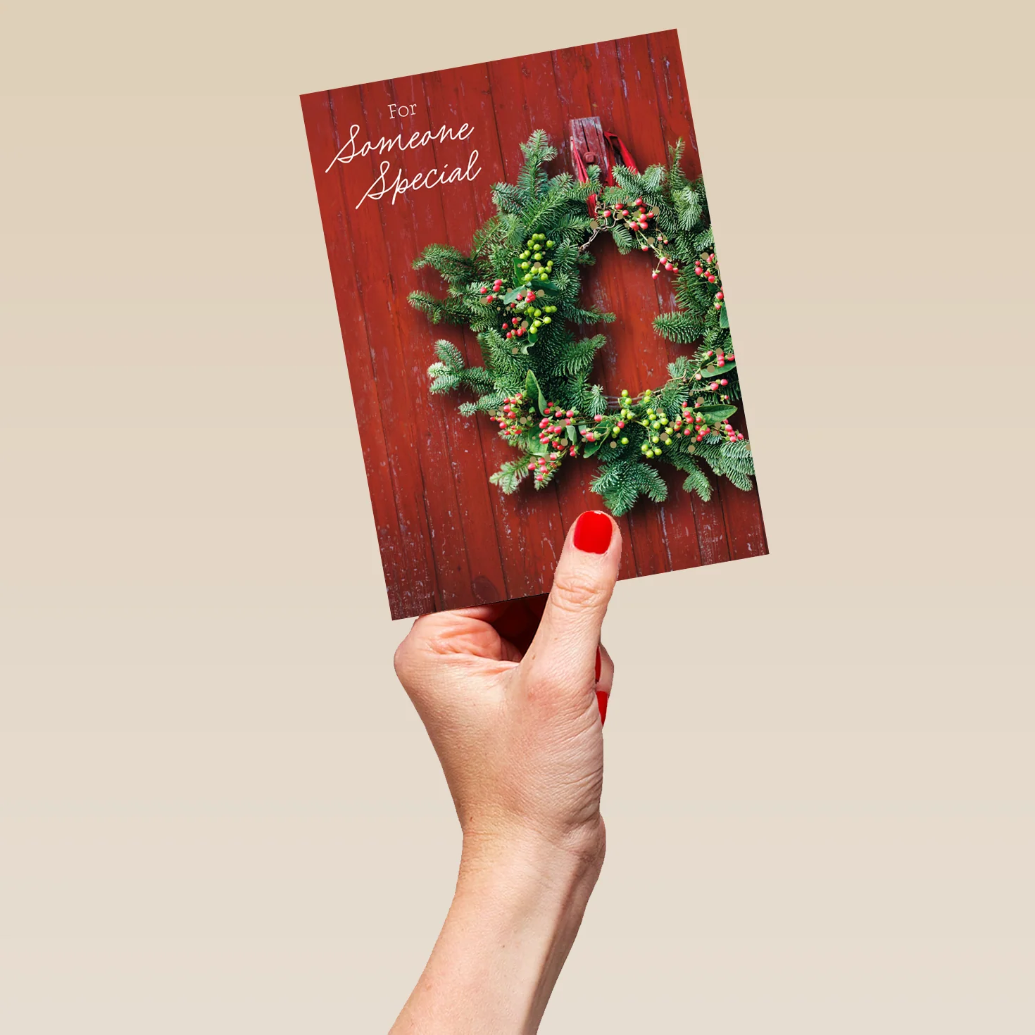 Personalised Someone Special Wreath Christmas Card - Image 5