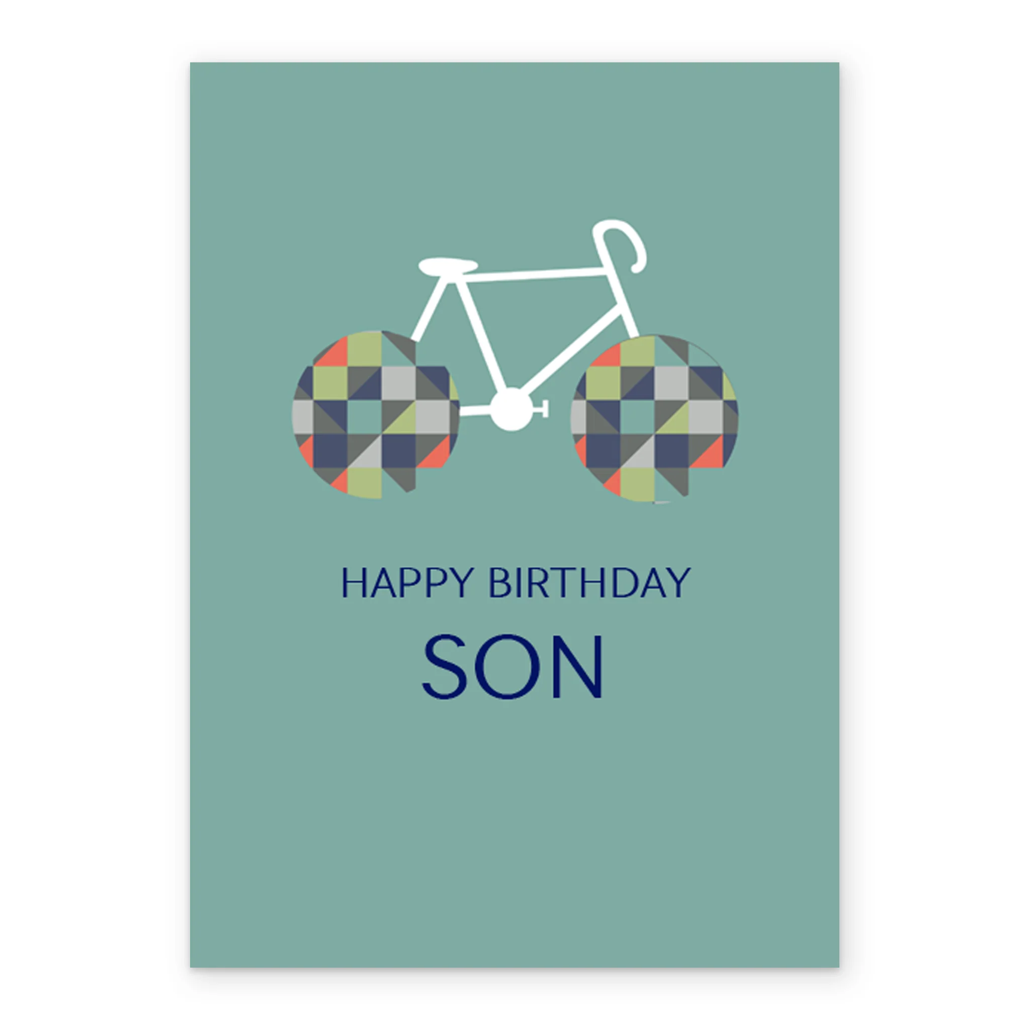 Personalised Son Birthday Bicycle Card - Image 2