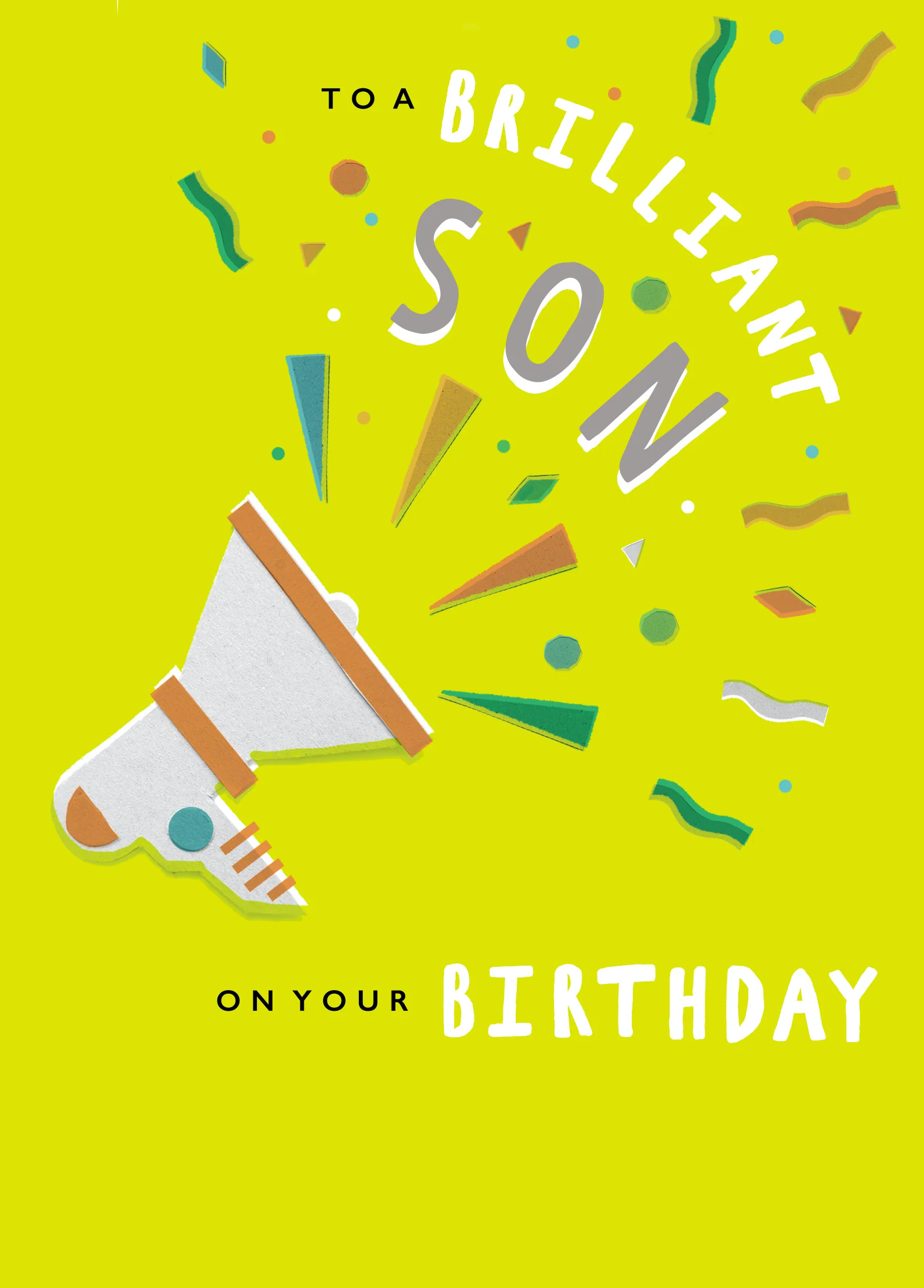 Personalised Son Birthday Speaker Confetti Card