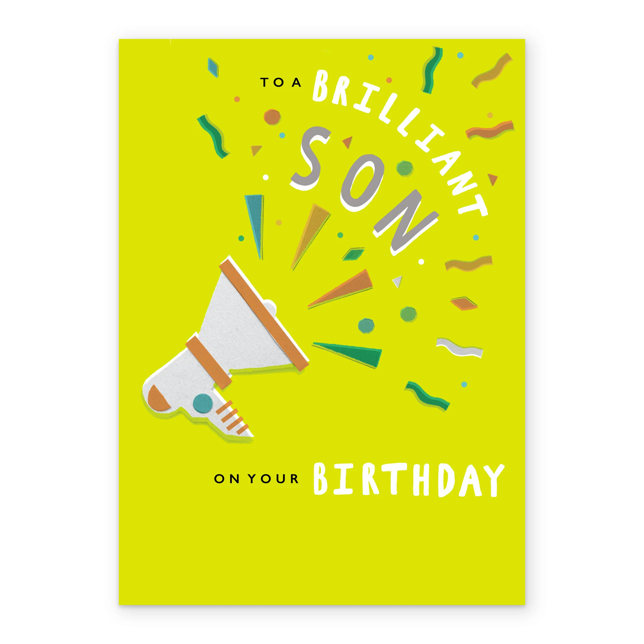 Personalised Son Birthday Speaker Confetti Card - Image 2