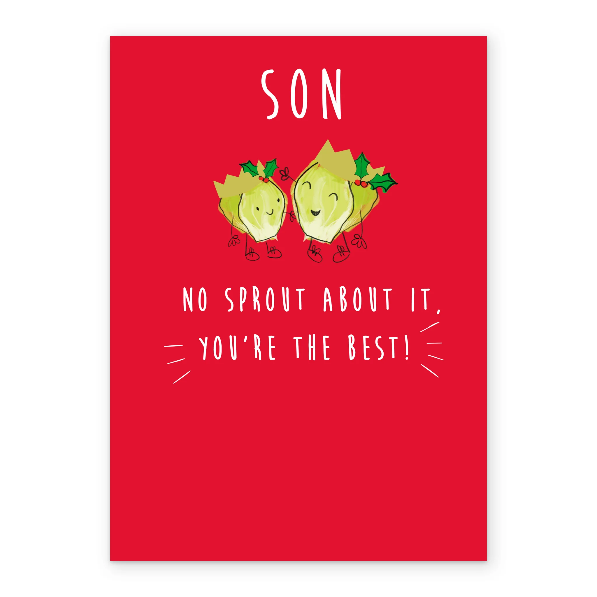 Personalised Son Christmas Sprouts Card - Image 2