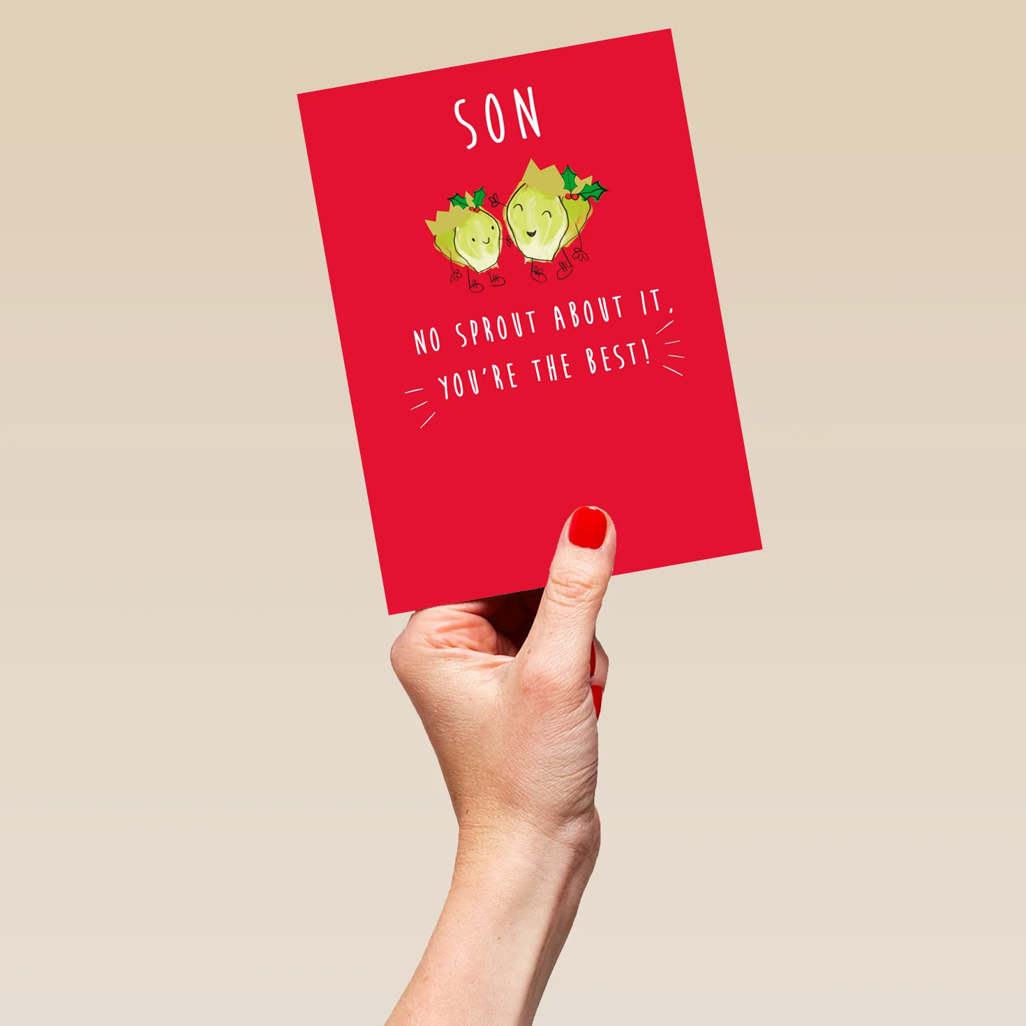 Personalised Son Christmas Sprouts Card - Image 5
