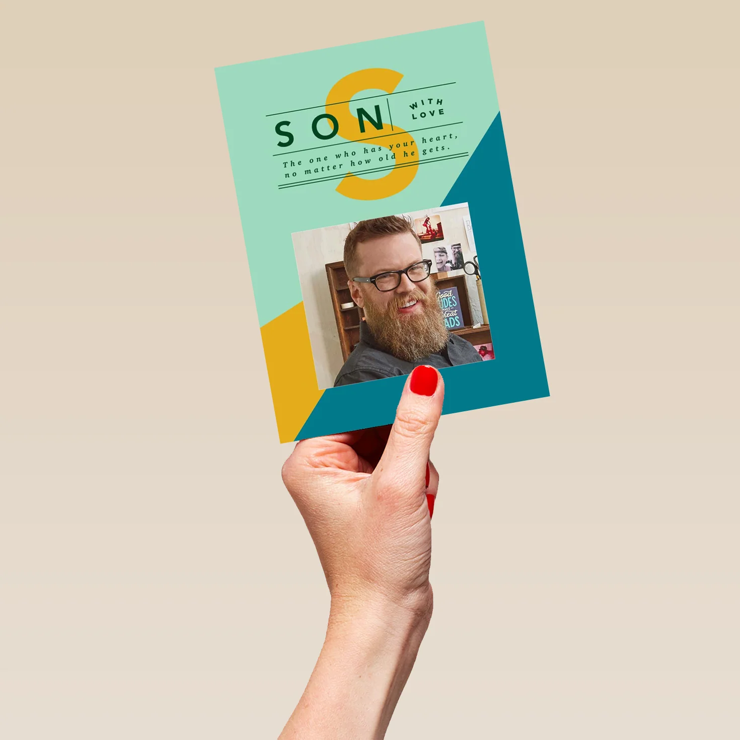 Personalised Son Classic With Love Photo Card - Image 5