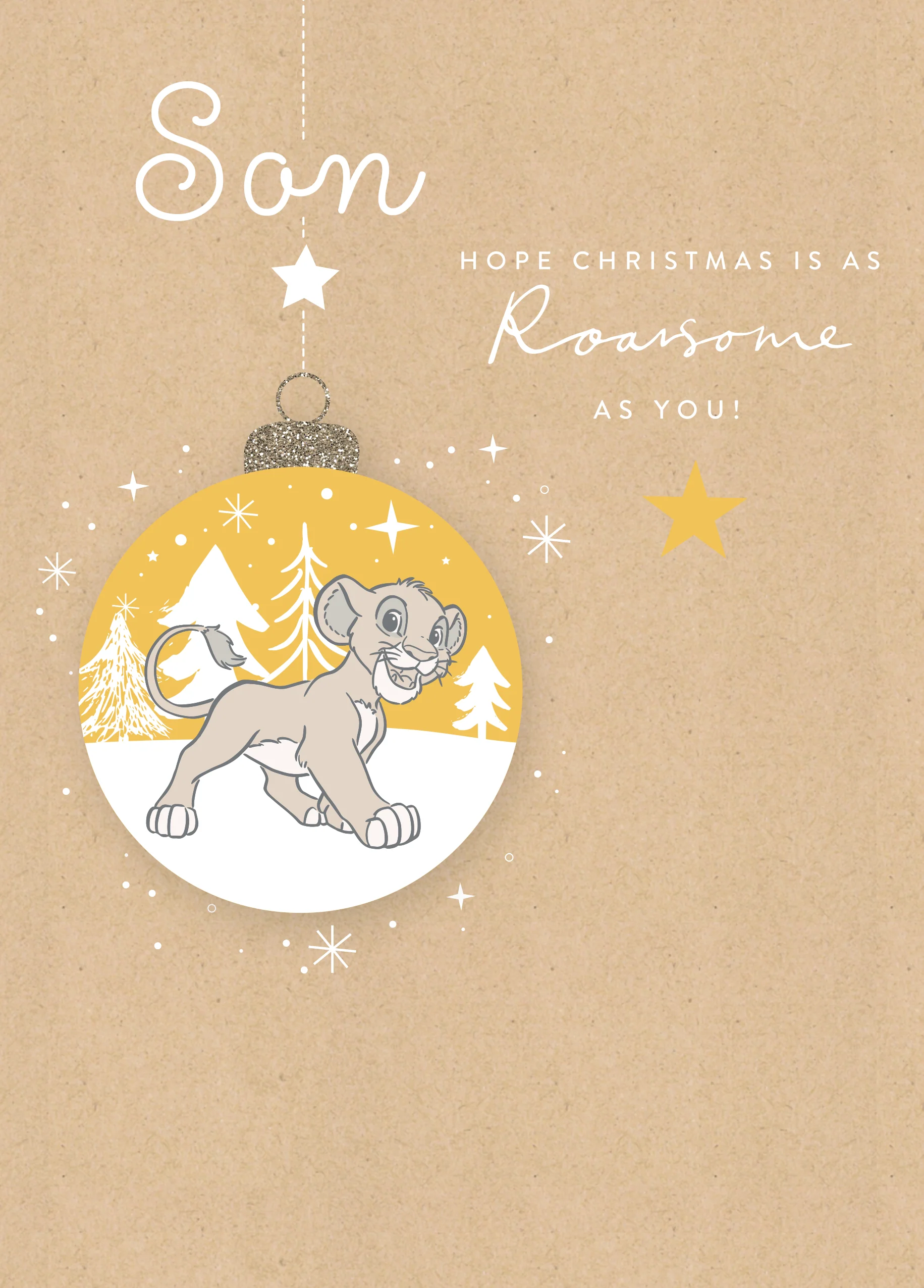 Personalised Son Disney The Lion King Christmas Card