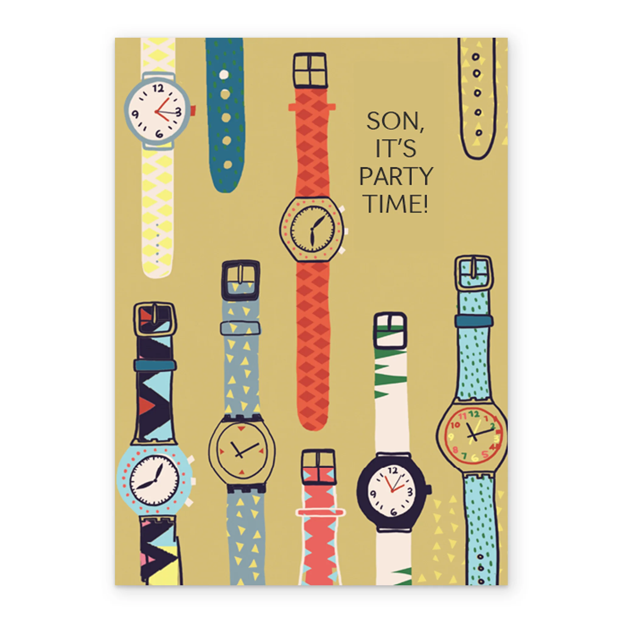 Personalised Son Editable Wrist Watches Pattern Card - Image 2