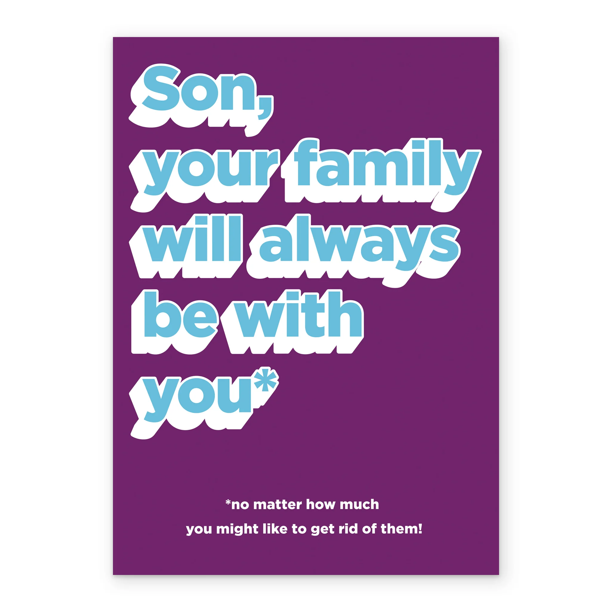 Personalised Son Funny Family Card - Image 2