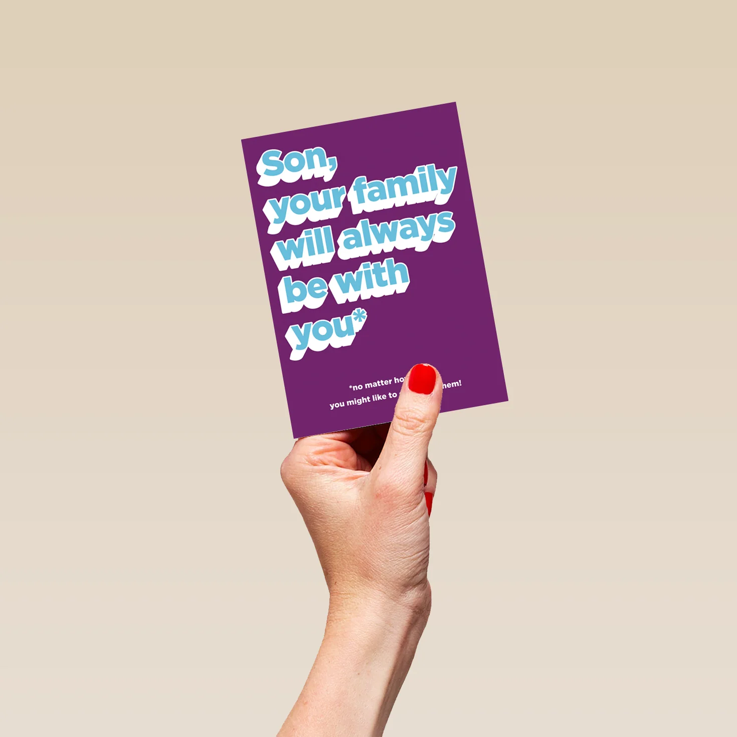Personalised Son Funny Family Card - Image 4