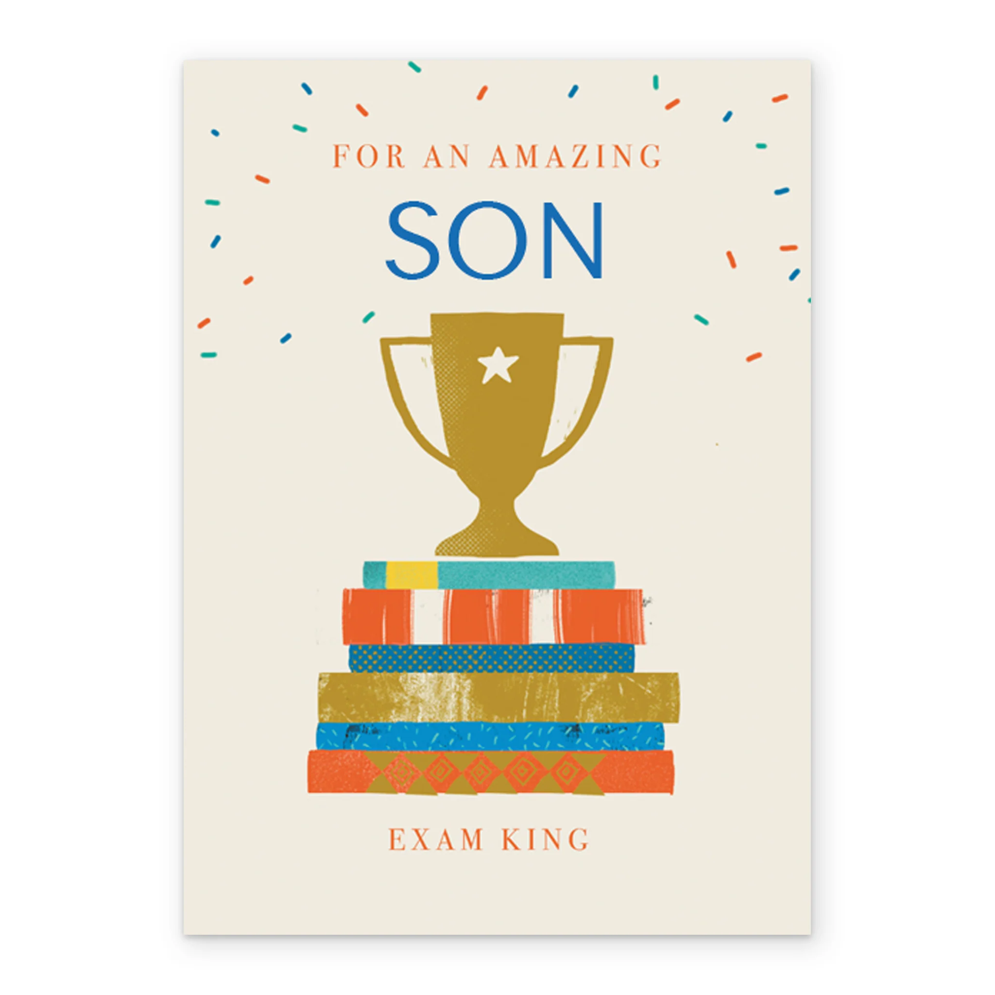 Personalised Son Passing Exams Editable Trophy Congratulations Card - Image 2