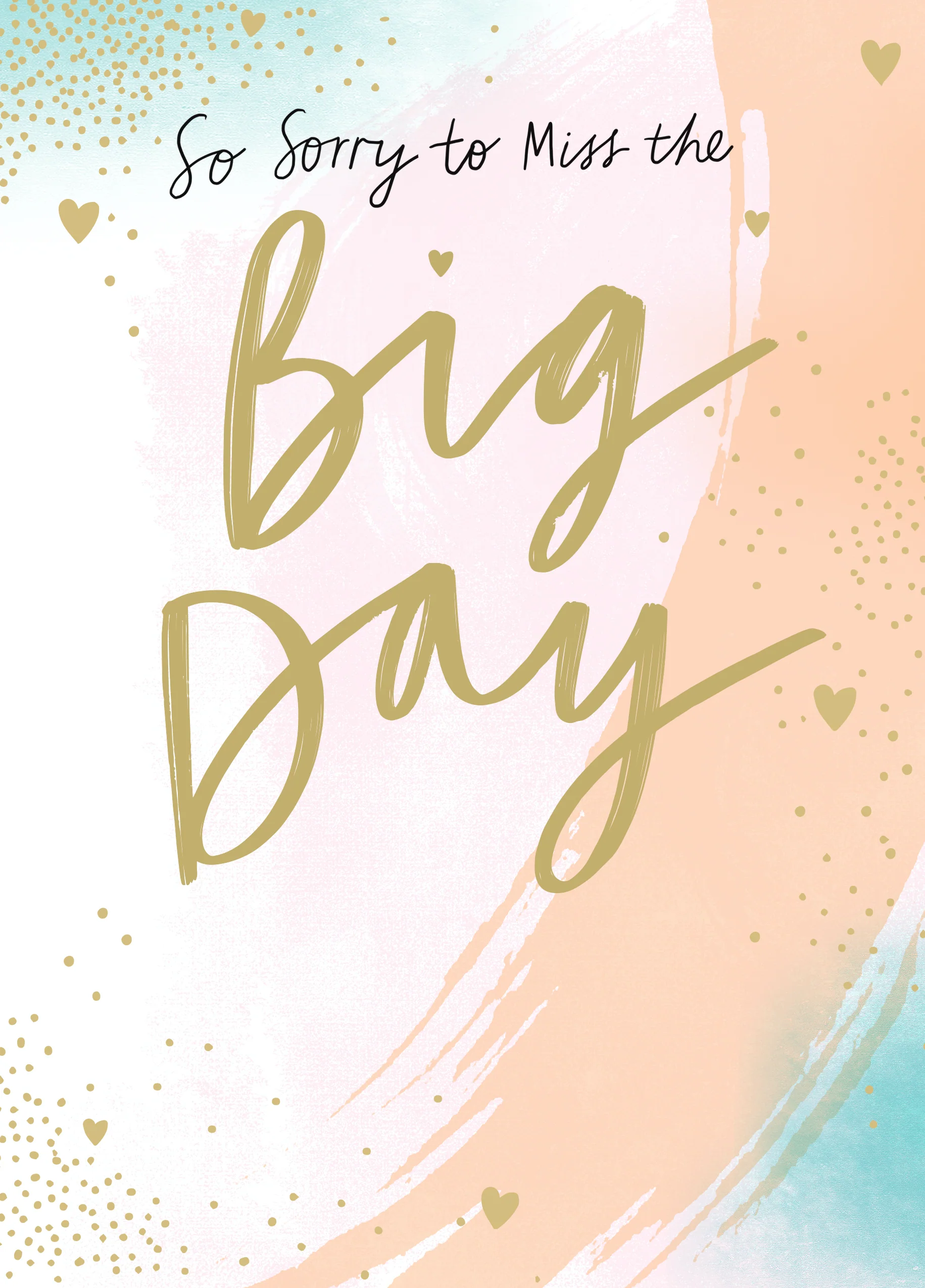 Personalised Sorry To Miss The Big Day Wedding Card
