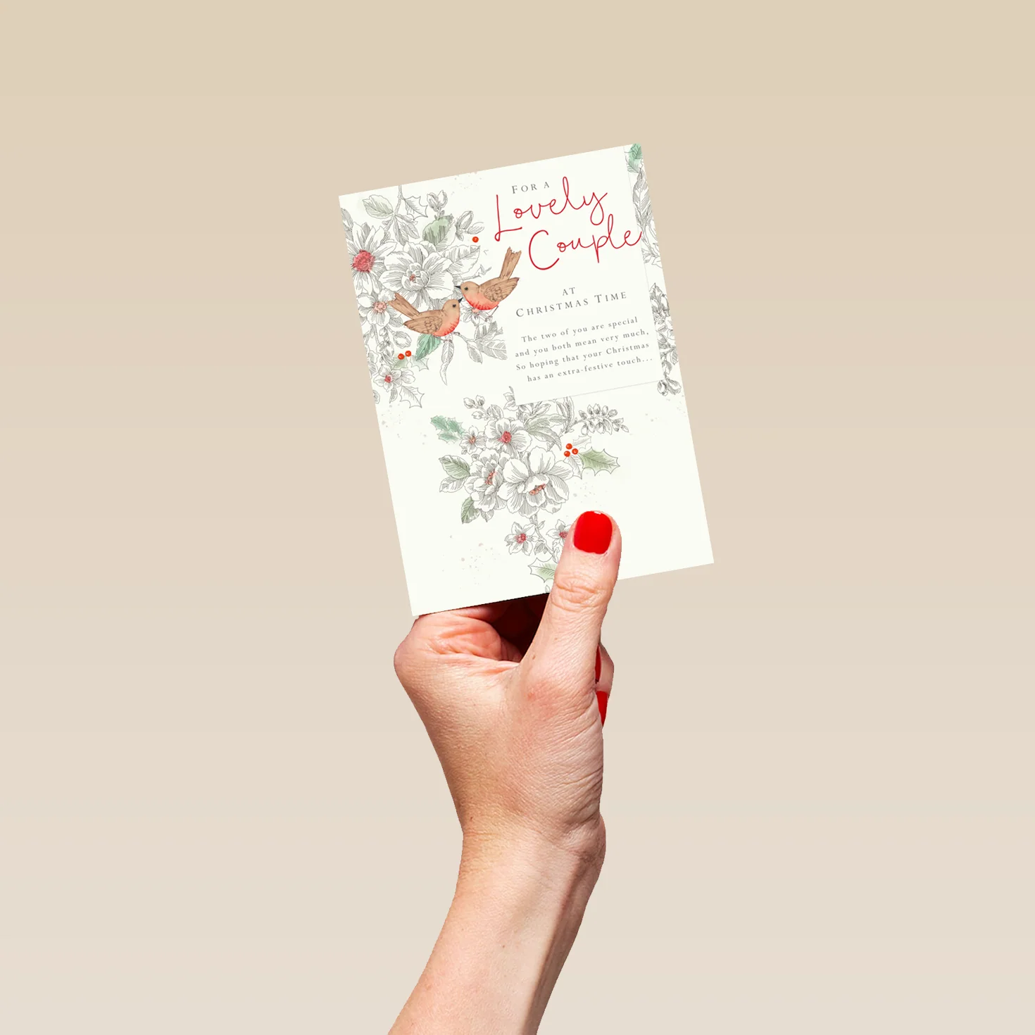 Personalised Special Couple Christmas Robins Verse Card - Image 4