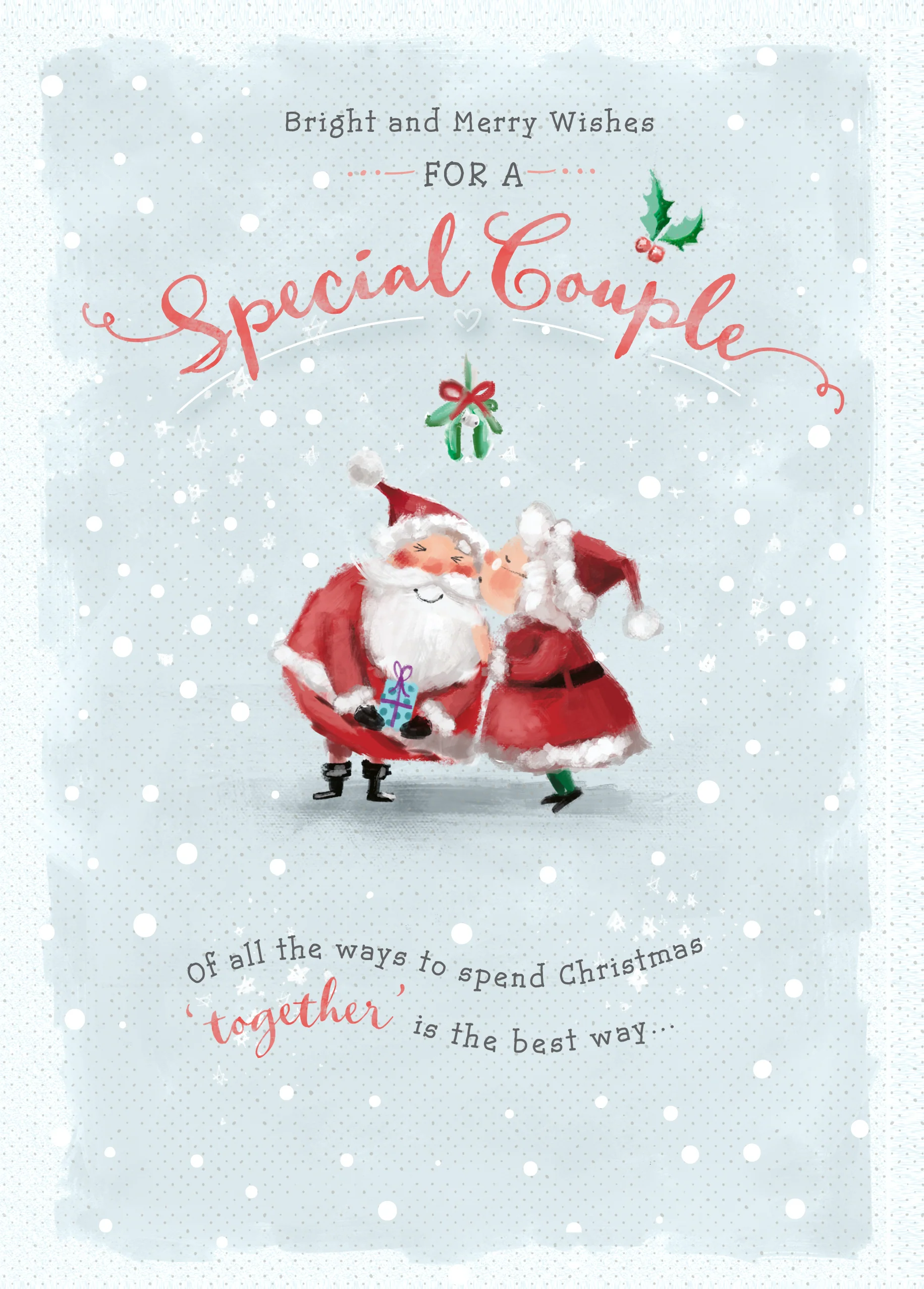 Personalised Special Couple Classic Christmas Santa & Mrs Claus Card