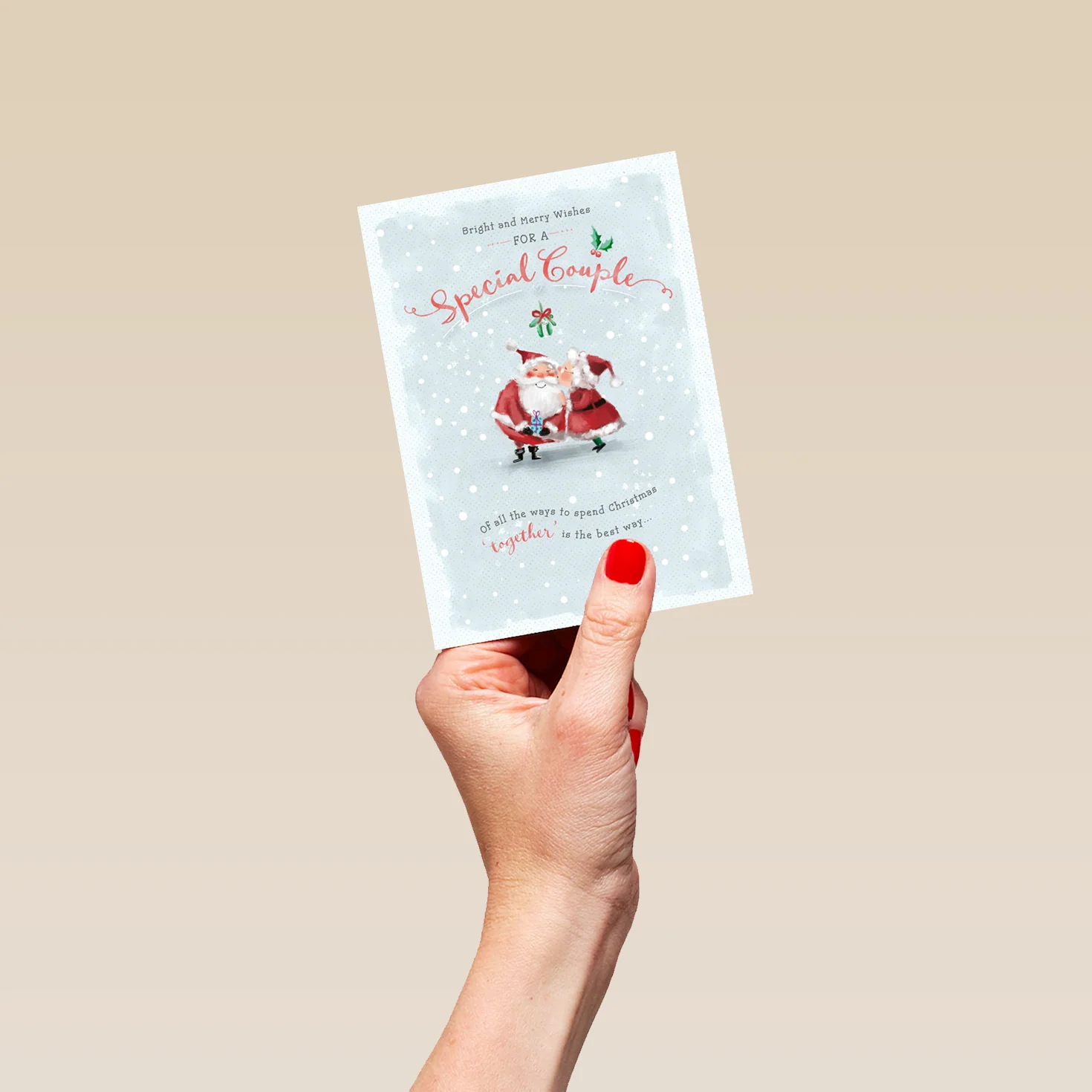 Personalised Special Couple Classic Christmas Santa & Mrs Claus Card - Image 4