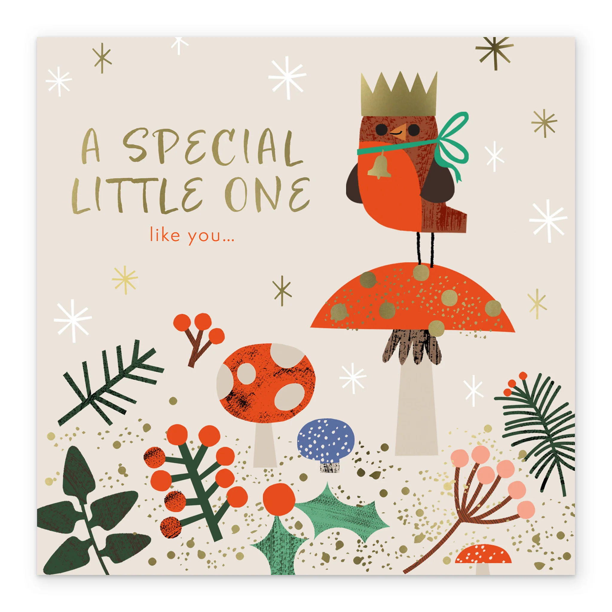 Personalised Special Little One Cute Woodland Scene Christmas Card - Image 2