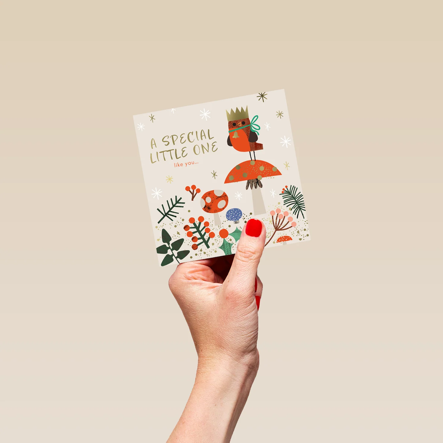 Personalised Special Little One Cute Woodland Scene Christmas Card - Image 4