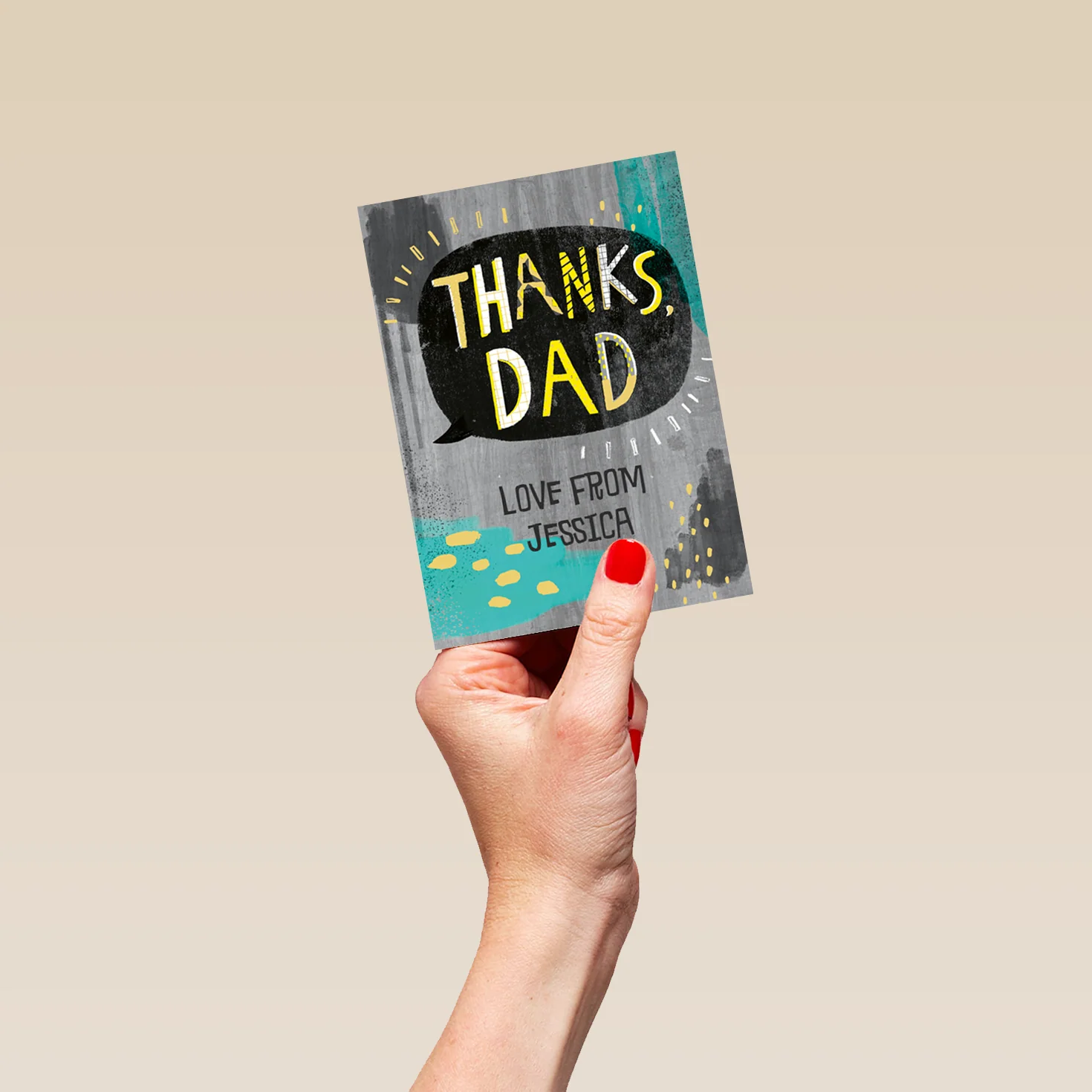 Personalised Speech Bubble Dad Birthday Card - Image 4