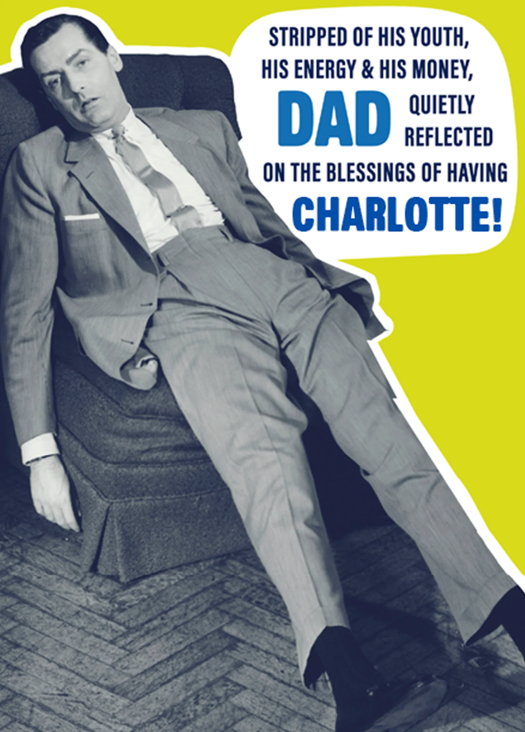 Personalised Speech Bubble Dad Birthday Photo Card