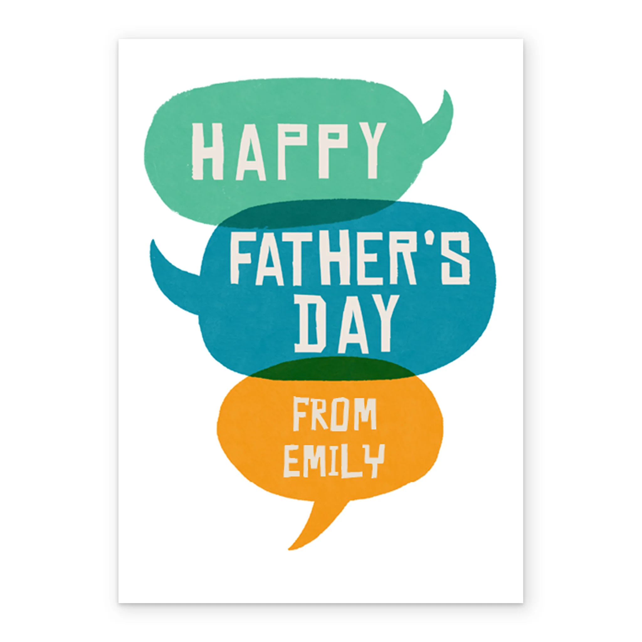 Personalised Speech Bubbles Father's Day Card - Image 2