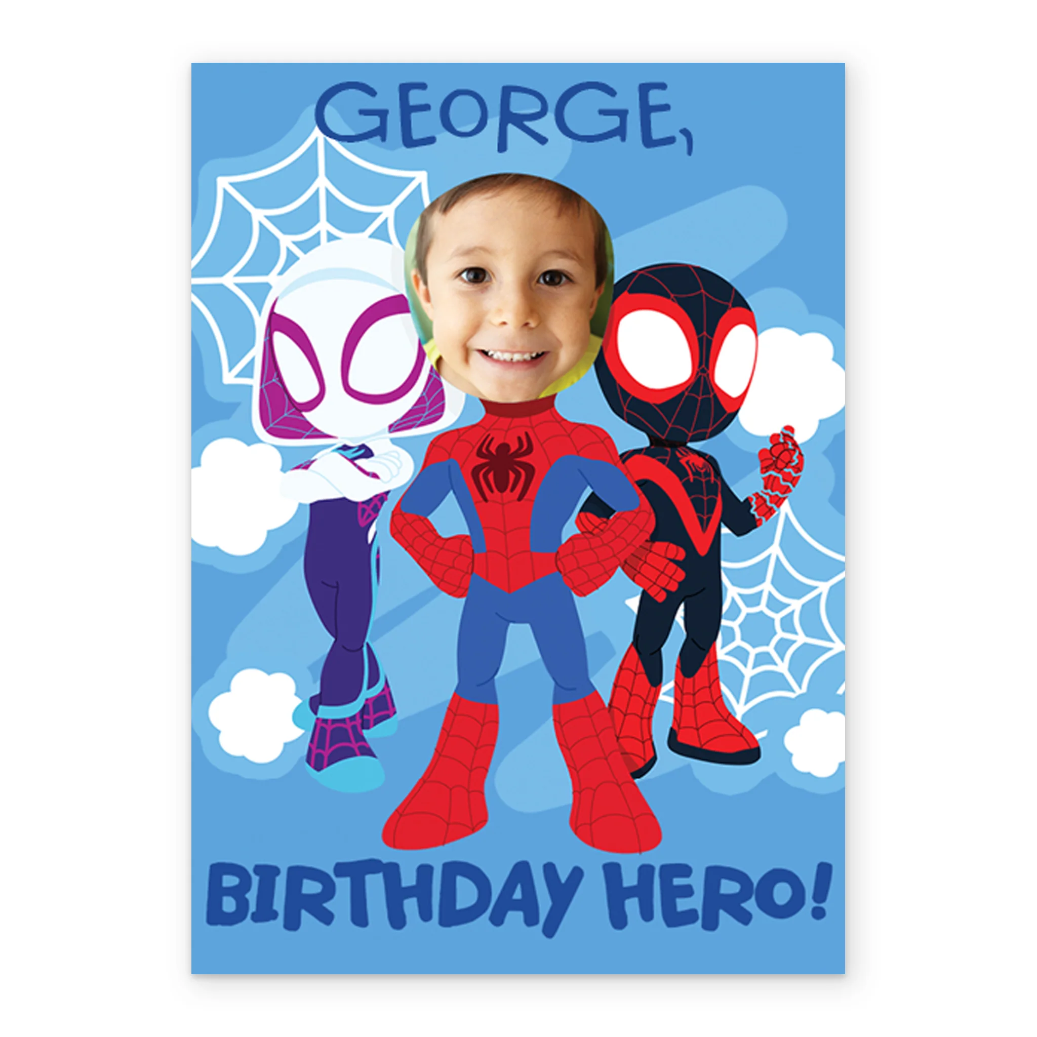 Personalised Spider-Man Kids Photo Birthday Card - Image 2