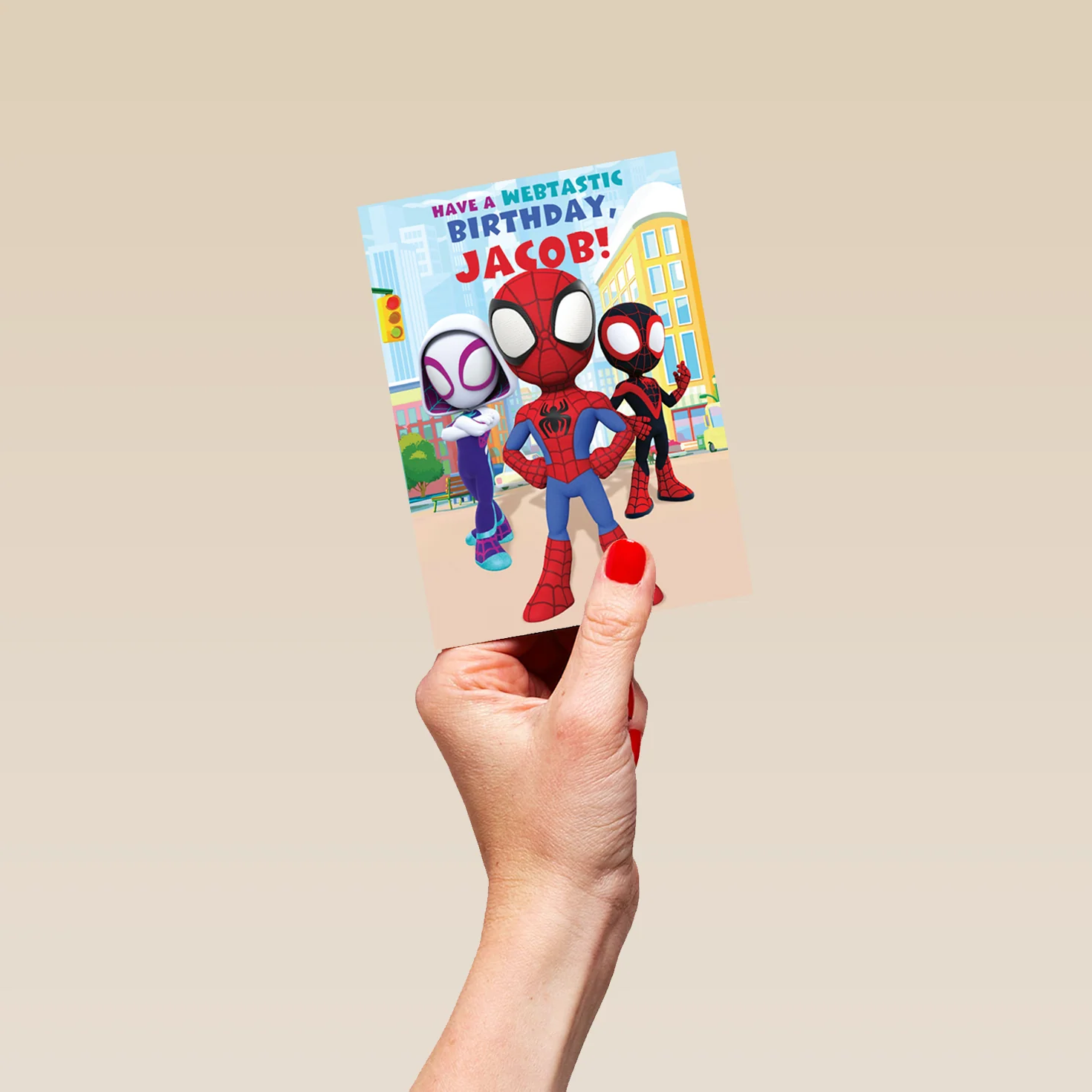 Personalised Spider-Man Team Kids Birthday Card - Image 4