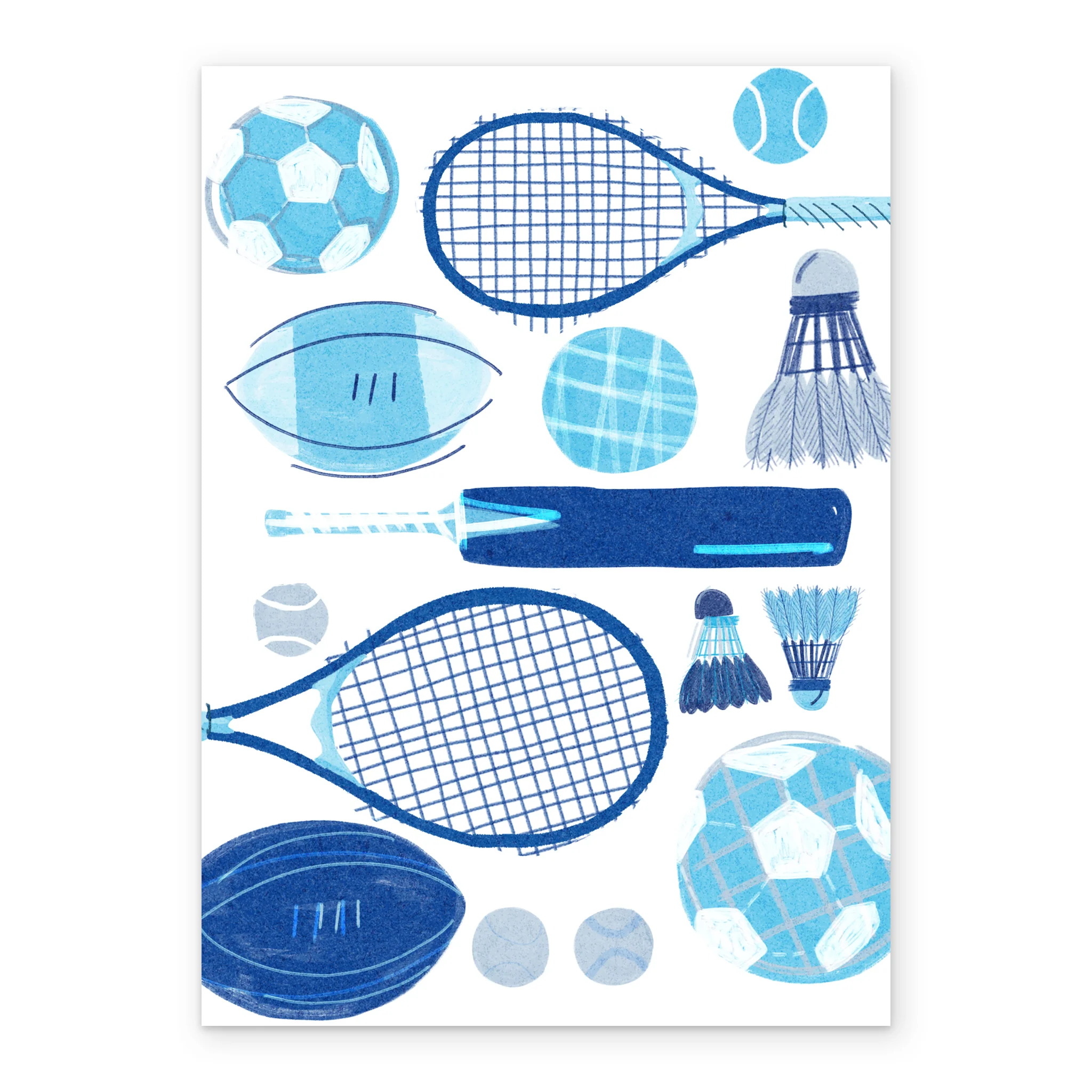 Personalised Sporty Tennis & Football Father's Day Card - Image 2