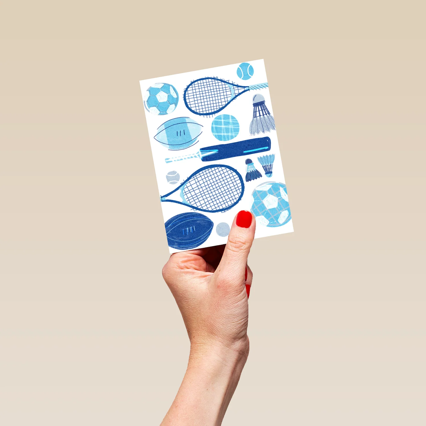 Personalised Sporty Tennis & Football Father's Day Card - Image 4