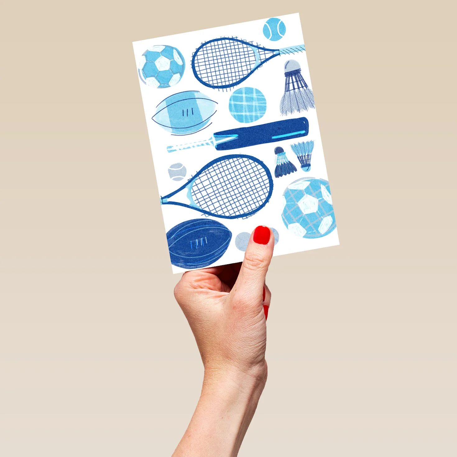 Personalised Sporty Tennis & Football Father's Day Card - Image 5