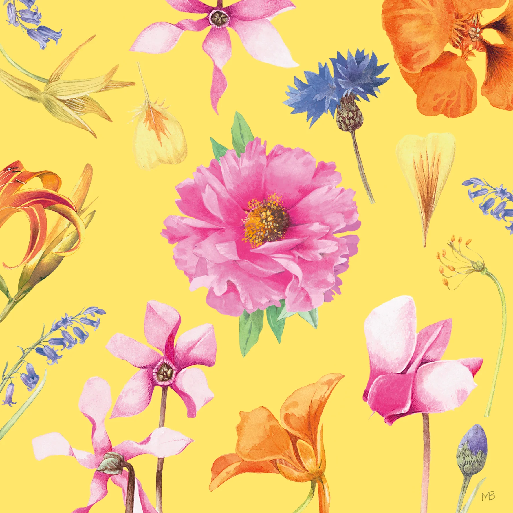 Personalised Spring Wildflowers Easter Card