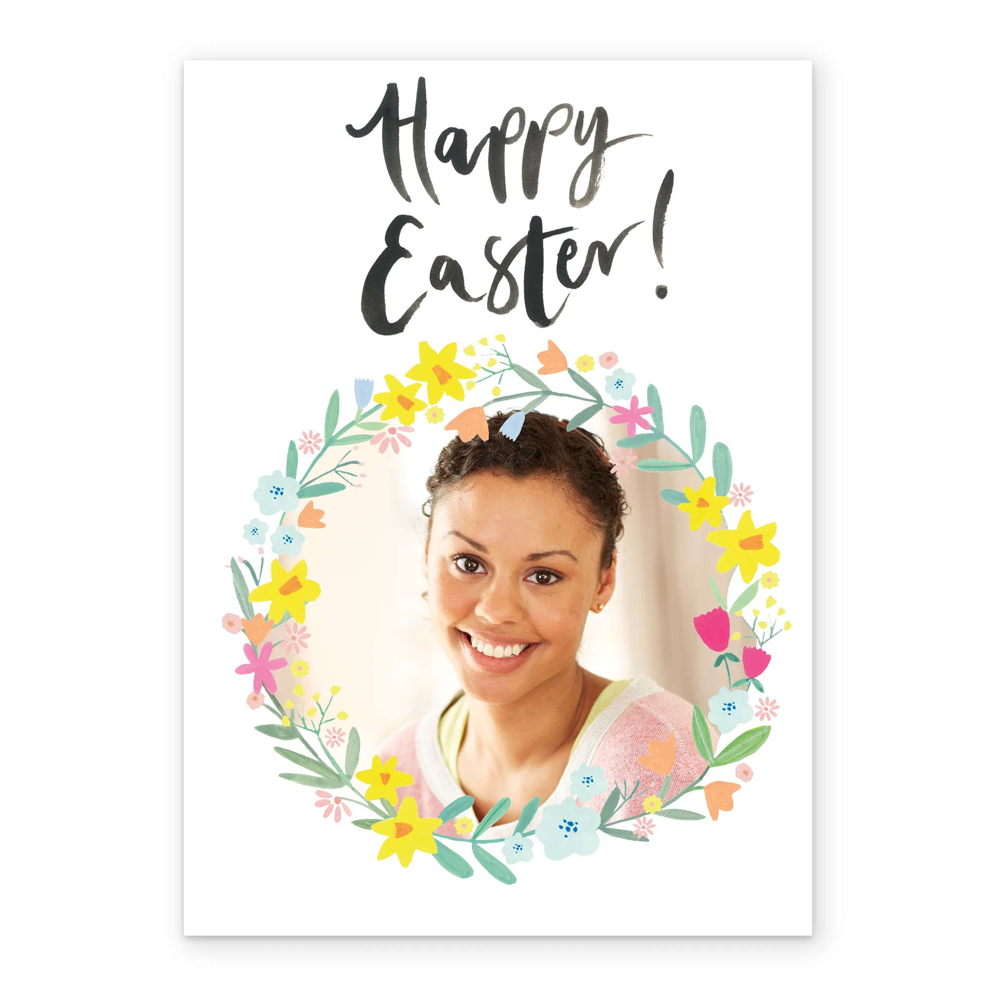 Personalised Spring Wreath Photo Upload Easter Card - Image 2