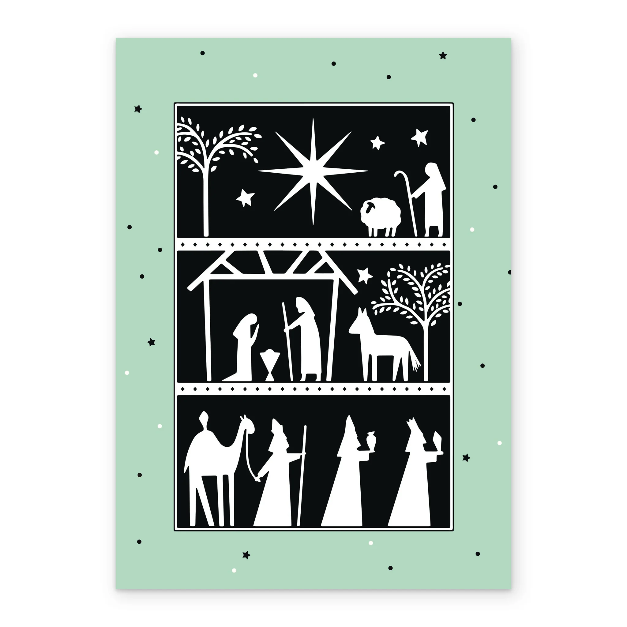 Personalised Stable & Nativity Christmas Card - Image 2