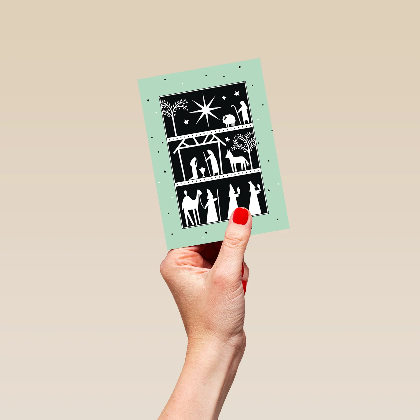 Personalised Stable & Nativity Christmas Card - Image 4