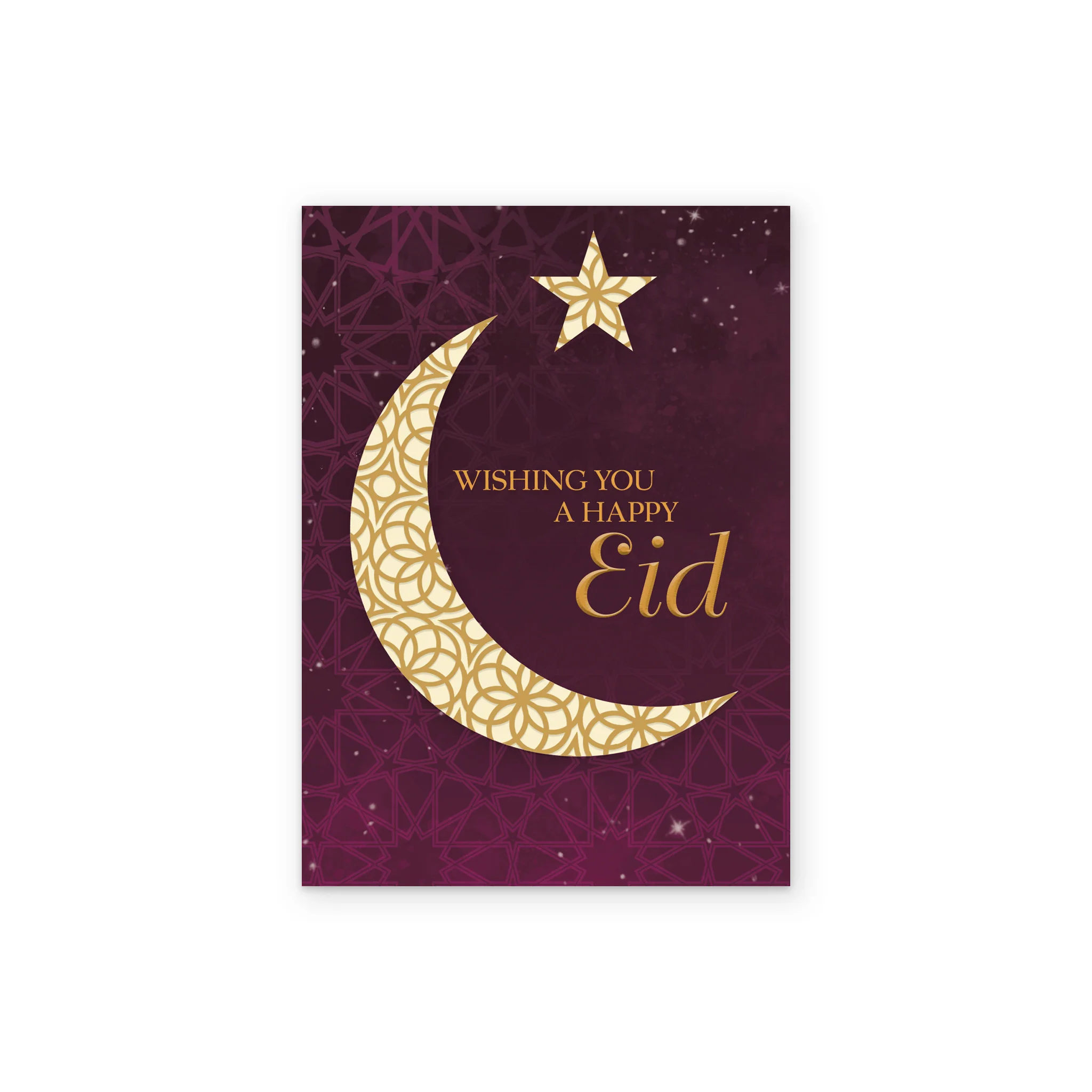 Personalised Star and Crescent Moon Eid Celebration Card - Image 2