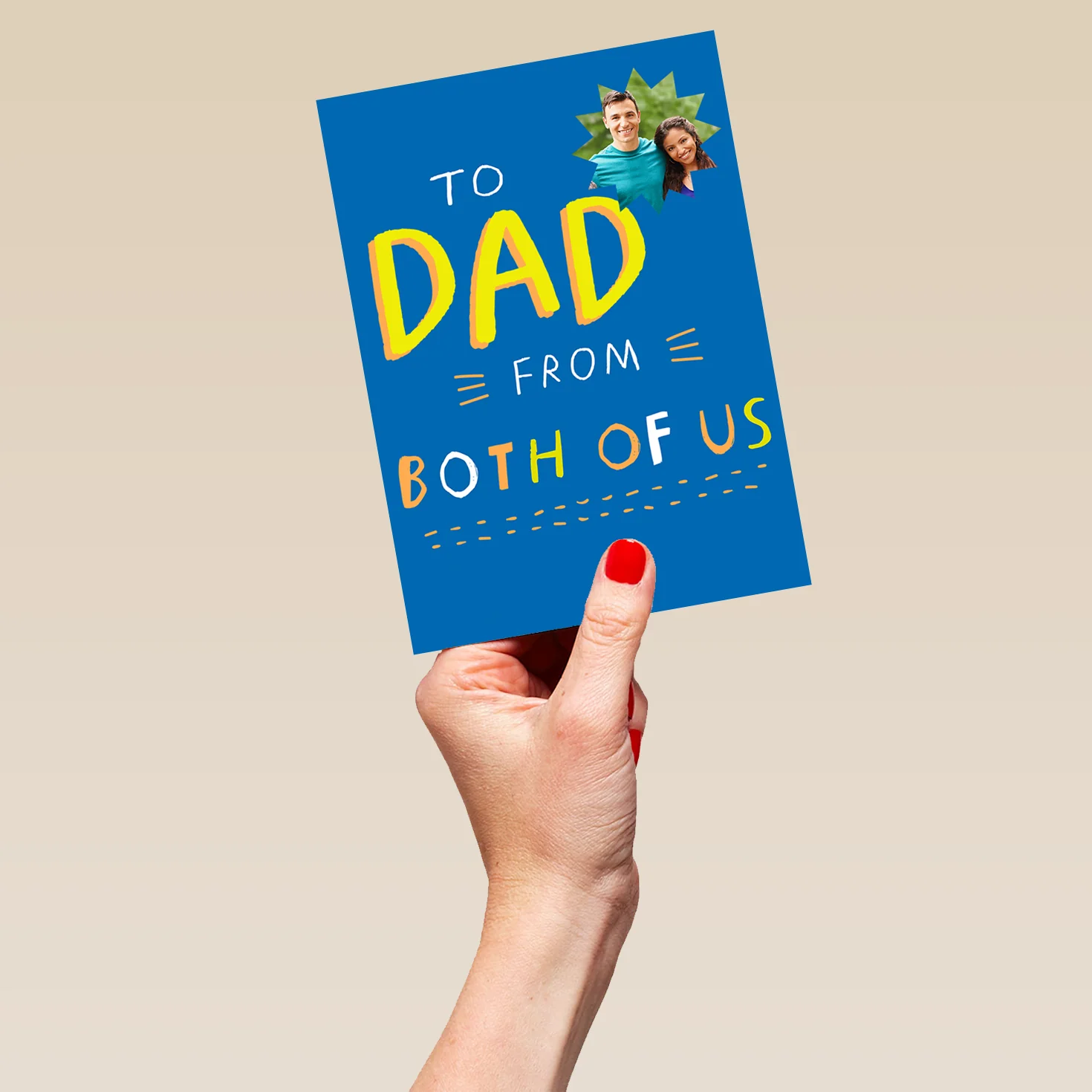 Personalised Star Frame Dad Birthday Photo Card - Image 5