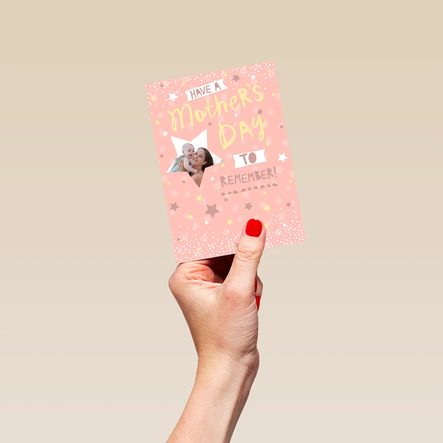 Personalised Star Mother's Day Photo Upload Card - Image 4