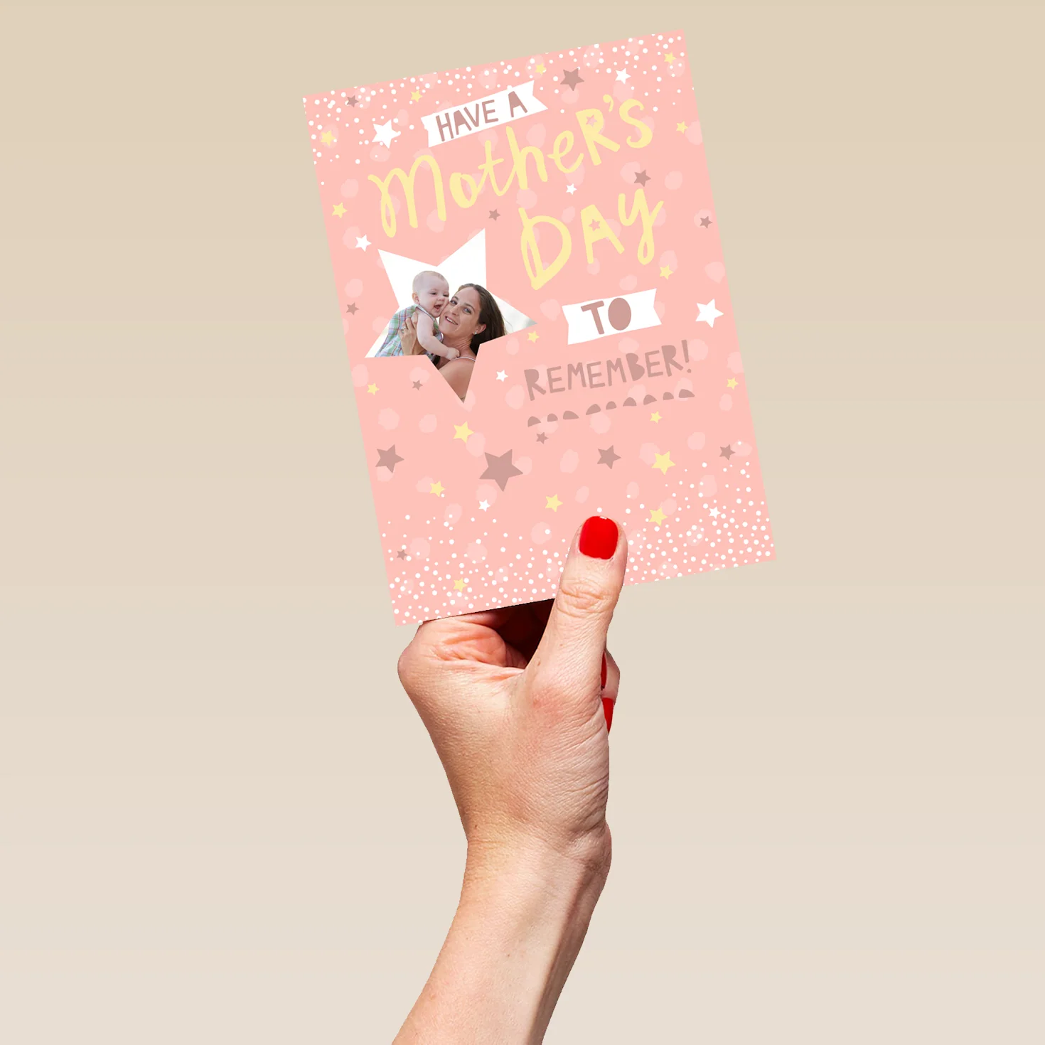 Personalised Star Mother's Day Photo Upload Card - Image 5