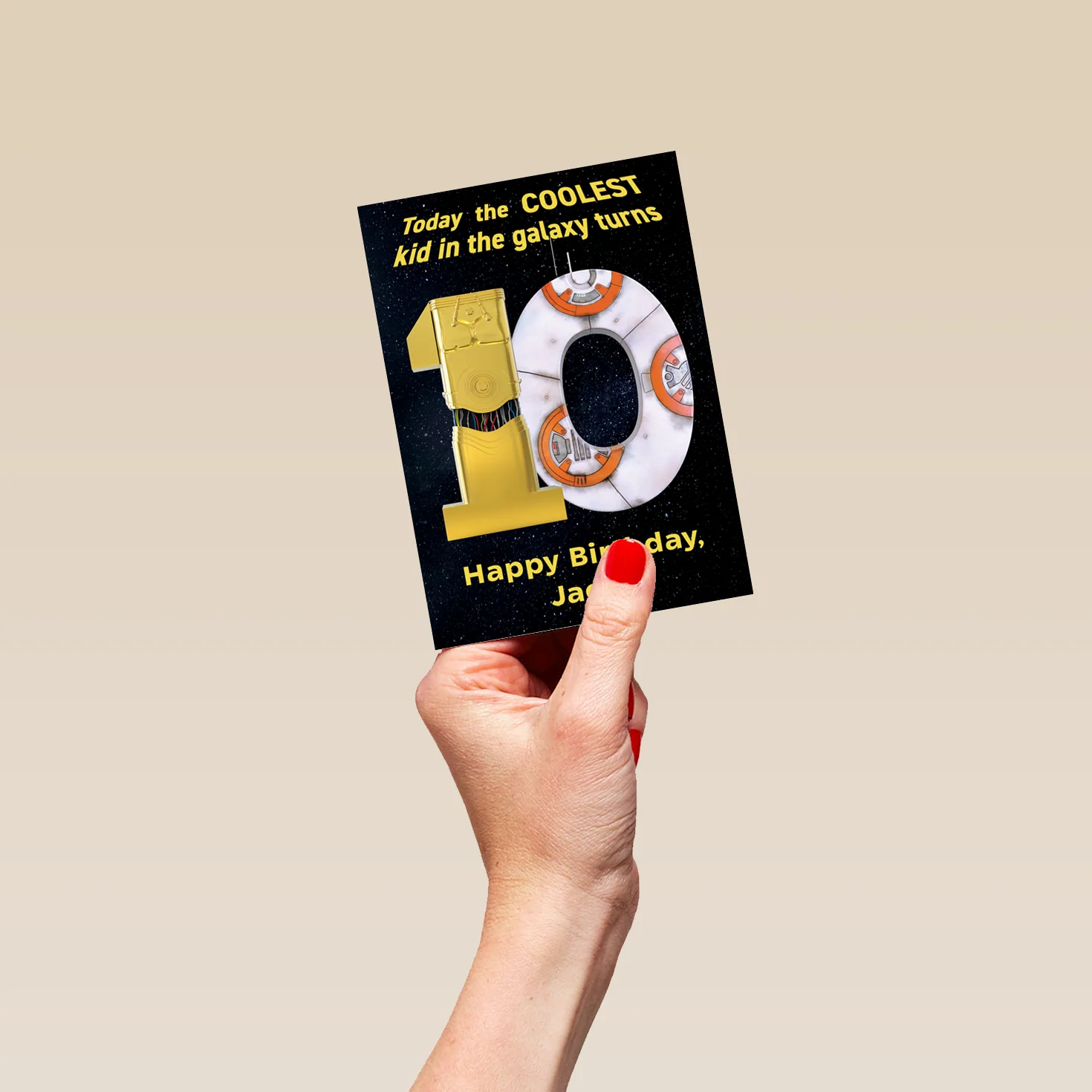 Personalised Star Wars™ BB-8 C-3PO 10th Birthday Card - Image 4