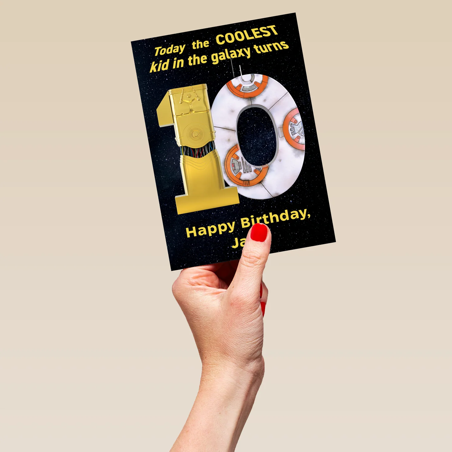 Personalised Star Wars™ BB-8 C-3PO 10th Birthday Card - Image 5